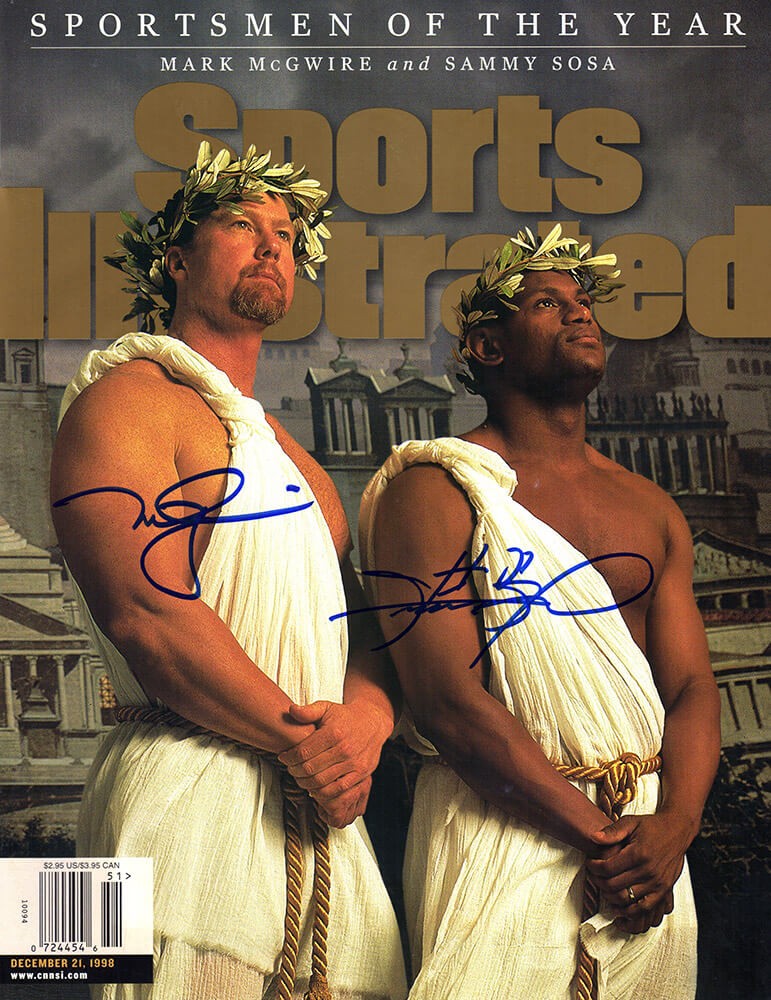 Mark McGwire & Sammy Sosa Signed SI Magazine 'Sportsmen Of The Year' - (SS COA)