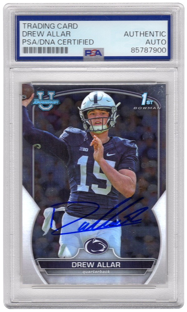 Drew Allar Signed Penn State 2022 Bowman Chrome RC Football Card #59 - (PSA/DNA)