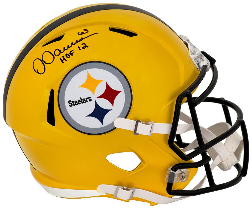 Dermontti Dawson Signed Steelers FLASH Riddell F/S Rep Helmet w/HOF - (SS COA)