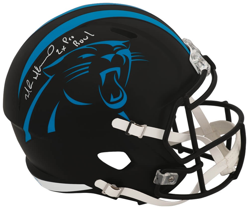 Muhsin Muhammad Signed Panthers 2022 Alt Riddell F/S Rep Helmet w/INSC -(SS COA)
