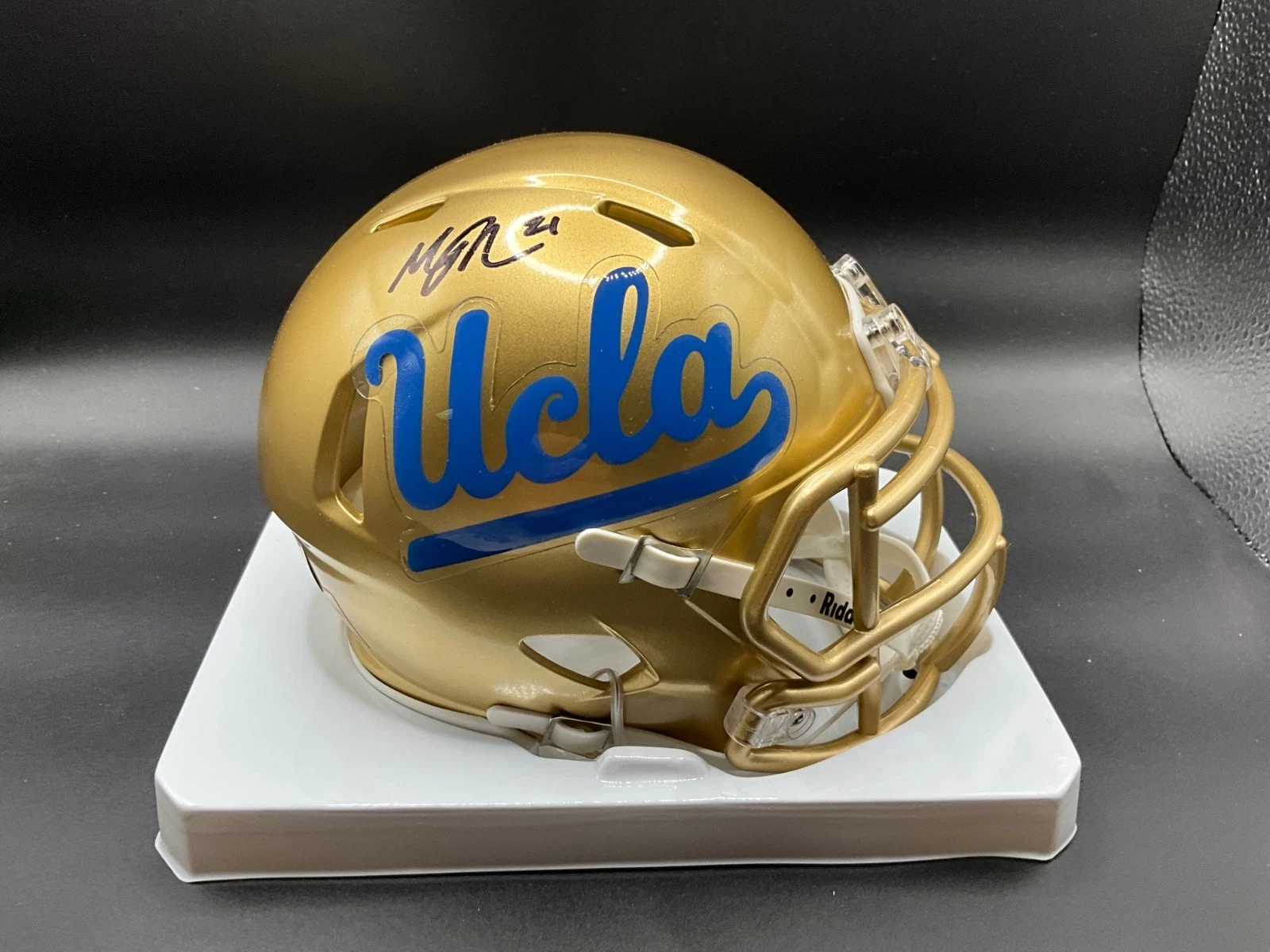 Maurice Jones- Drew Signed UCLA Bruins Mini Helmet Beckett Auto Jaguars legend