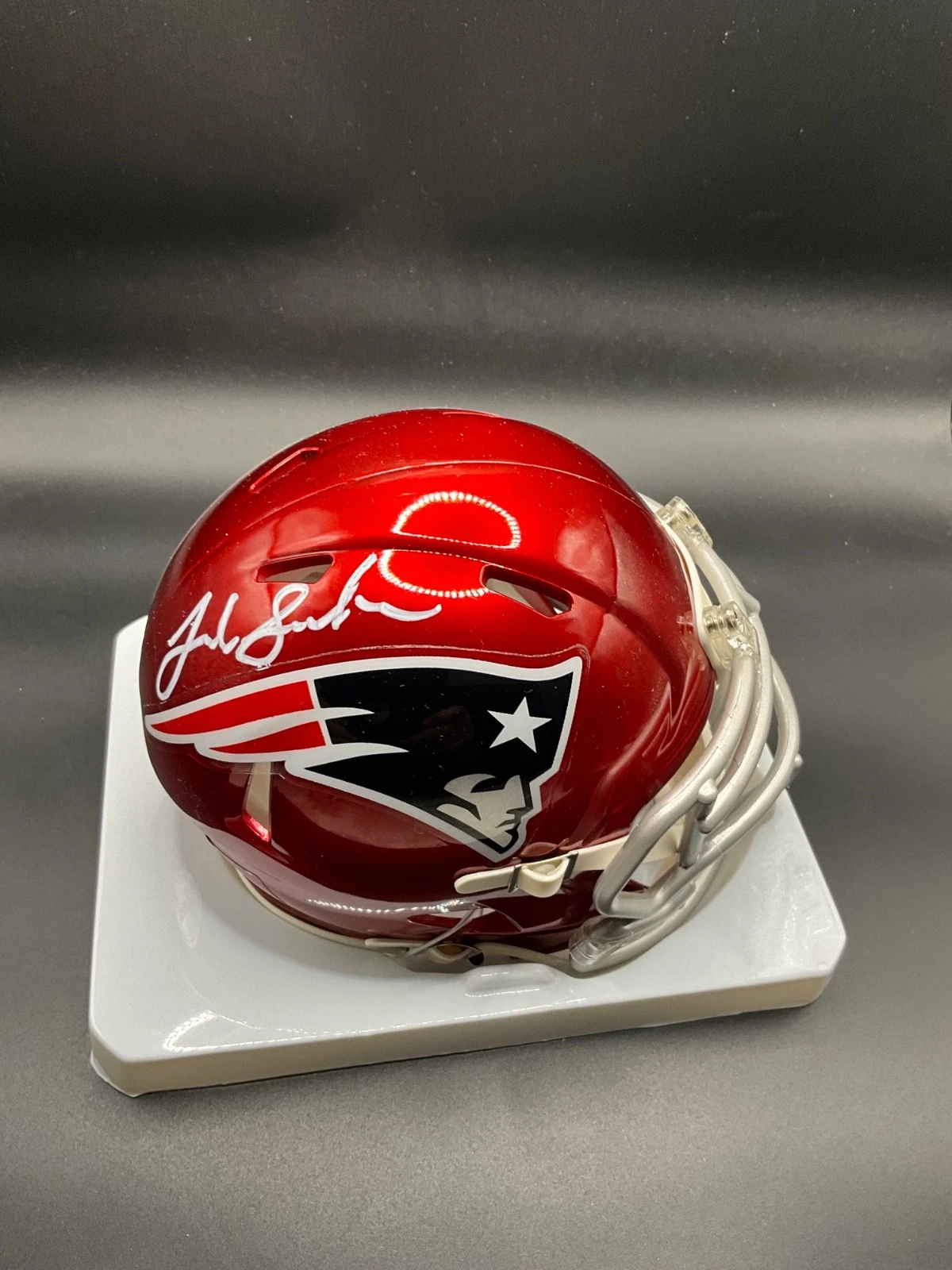 Josh Gordon Signed New England Patriots Flash Alternate Mini Helmet Beckett Auto