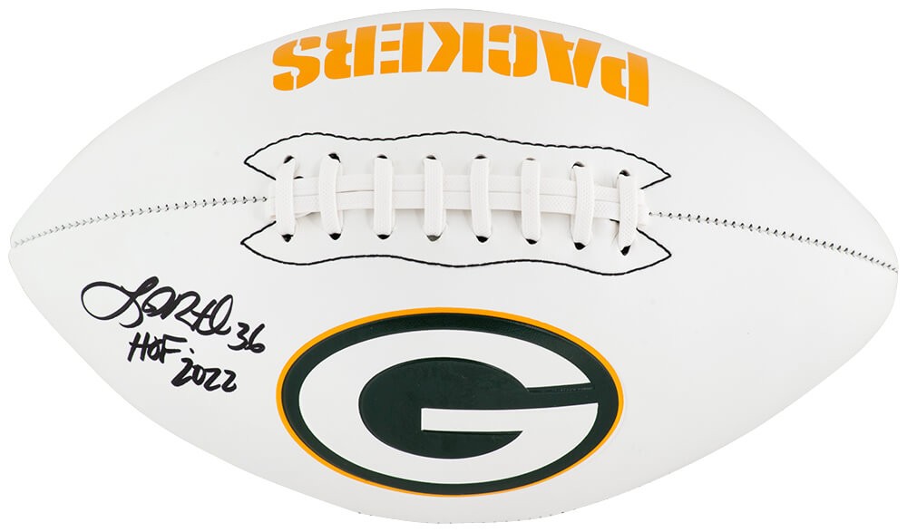 LeRoy Butler Signed Packers Franklin White Logo Football w/HOF - (SCHWARTZ COA)