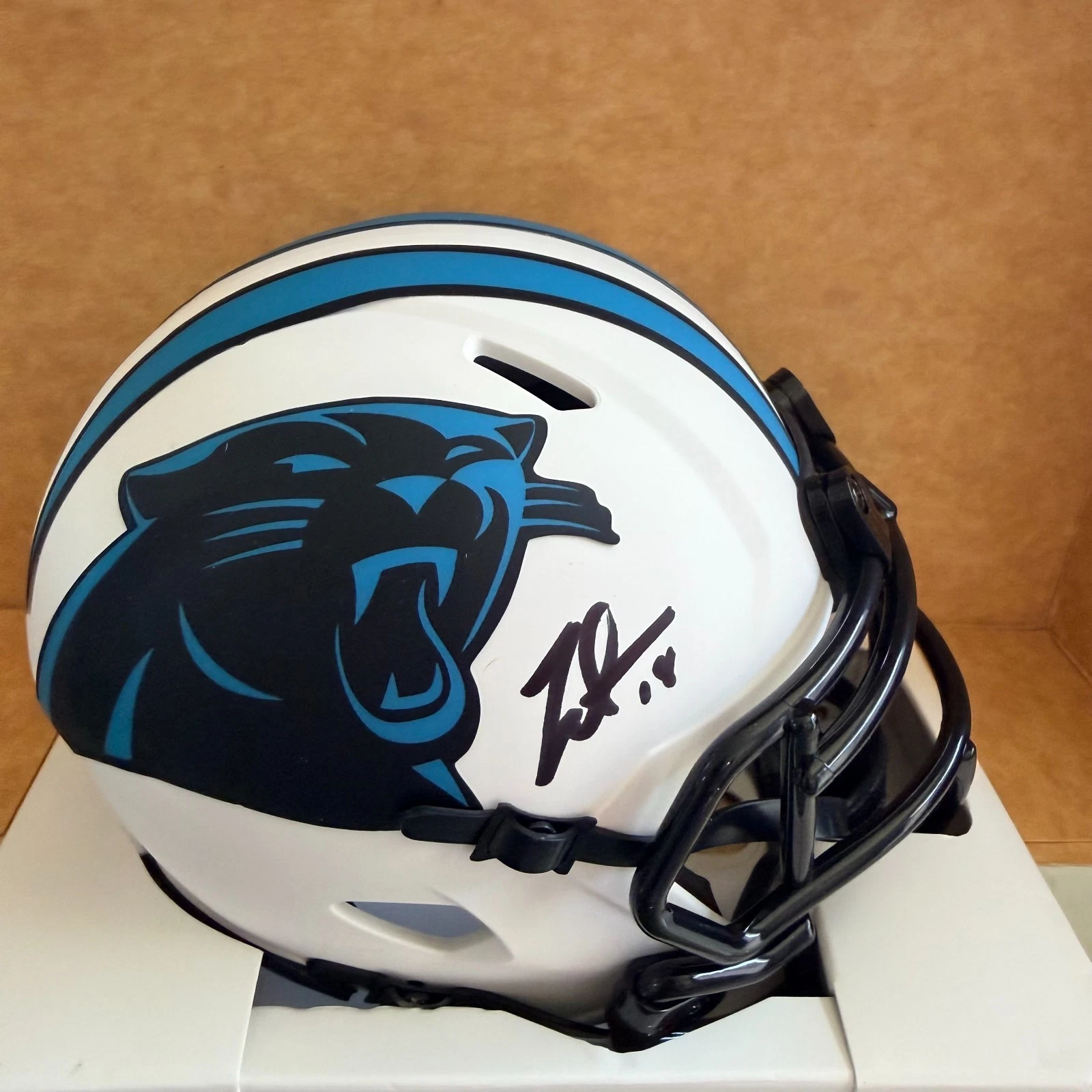 JALEN COKER CAROLINA PANTHERS SIGNED LUNAR MINI HELMET BECKETT