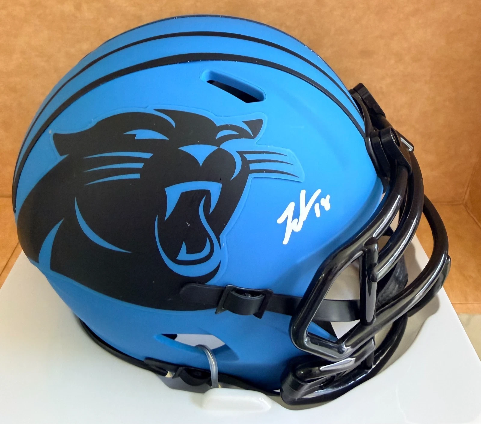 JALEN COKER CAROLINA PANTHERS SIGNED RAVE MINI HELMET BECKETT