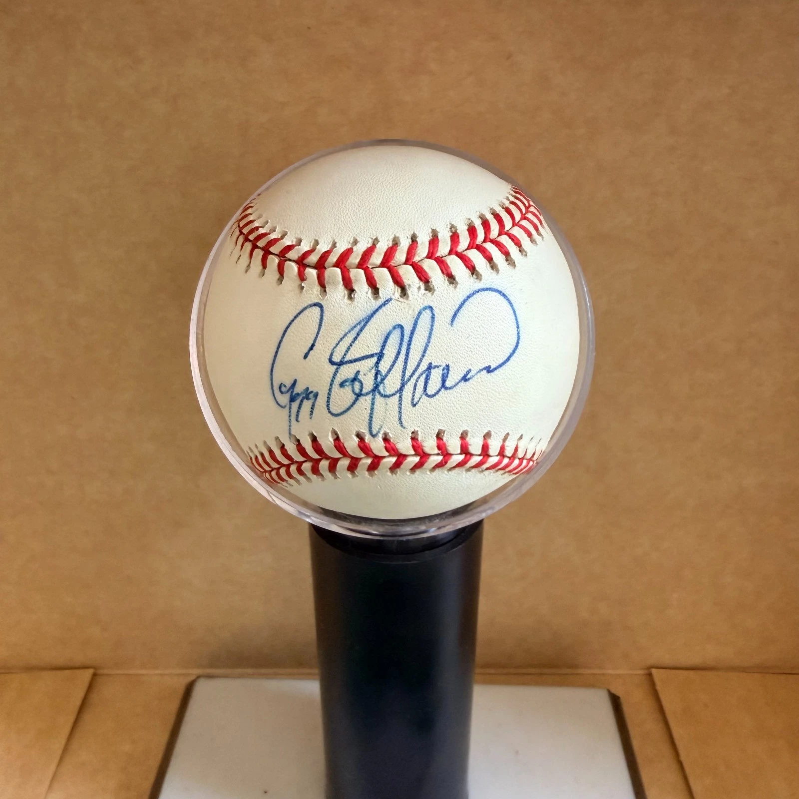 GREGG JEFFERIES TIGERS/ROYALS/ANGELS SIGNED A.L. BASEBALL BECKETT AUTH
