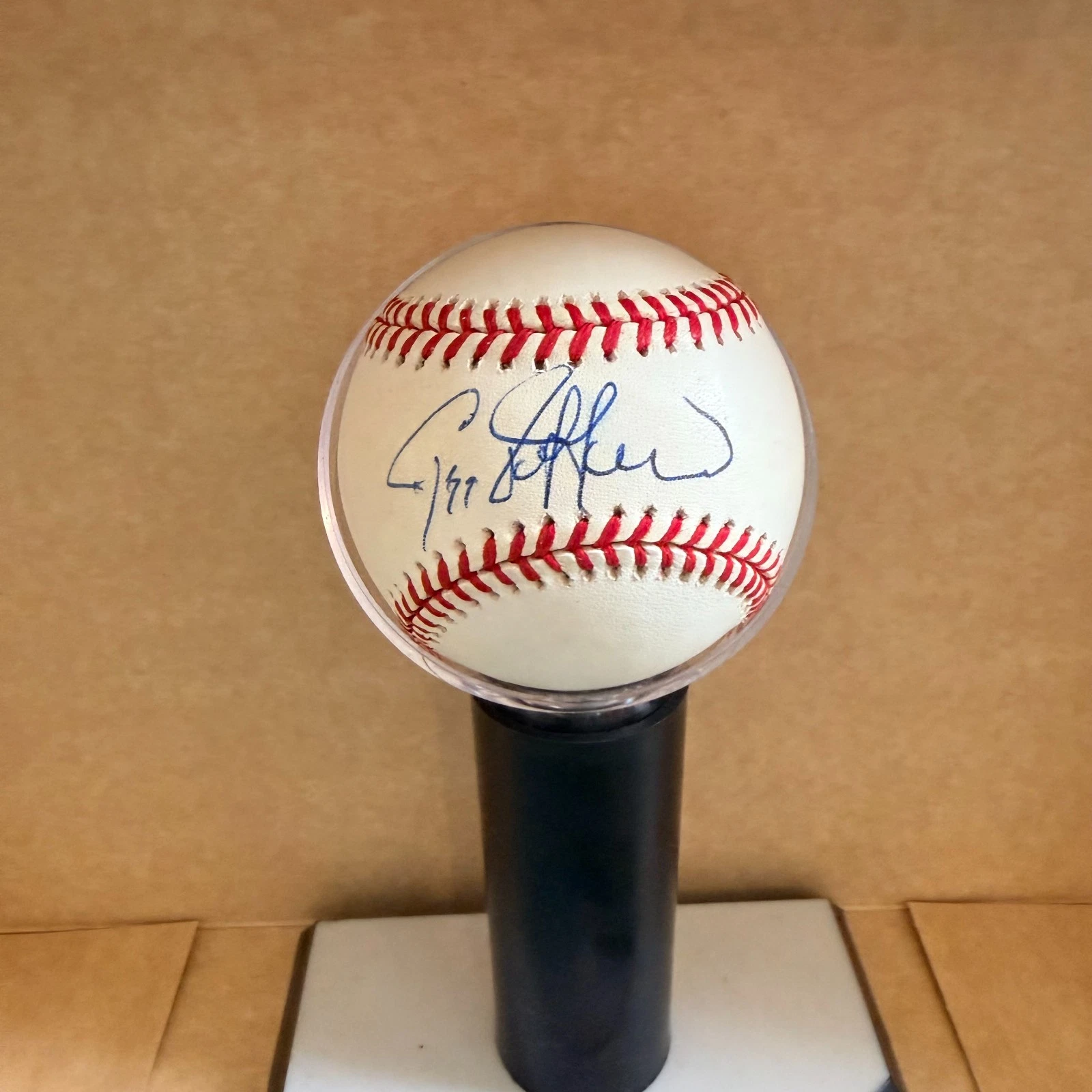 GREGG JEFFERIES TIGERS/ROYALS/ANGELS SIGNED A.L. BASEBALL BECKETT AUTH