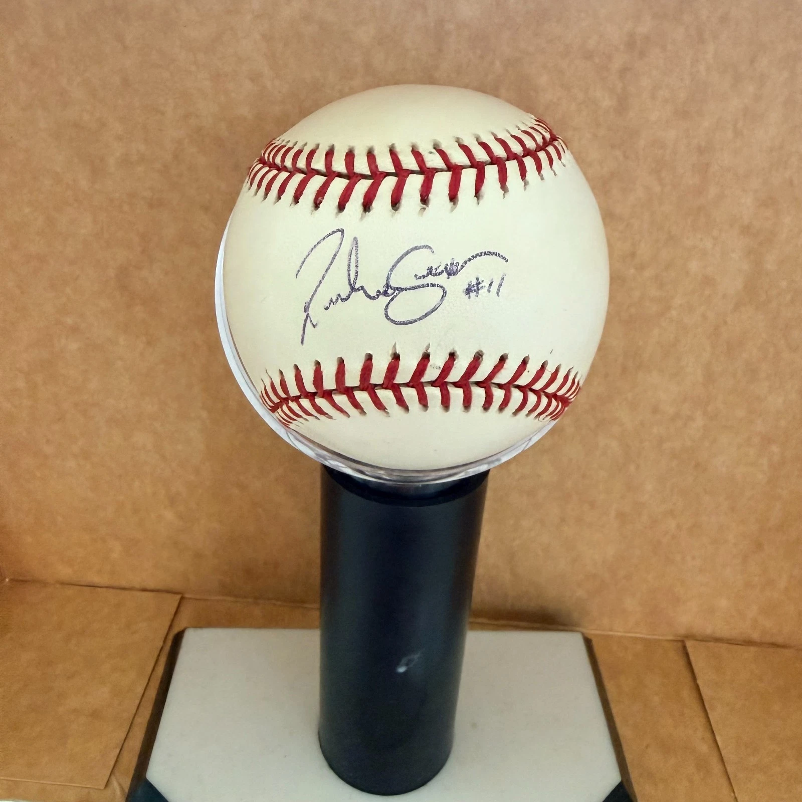 RICHIE SEXTON ANGELS/MARINERS SIGNED AUTOGRAPHED M.L. BASEBALL BECKETT AUTH