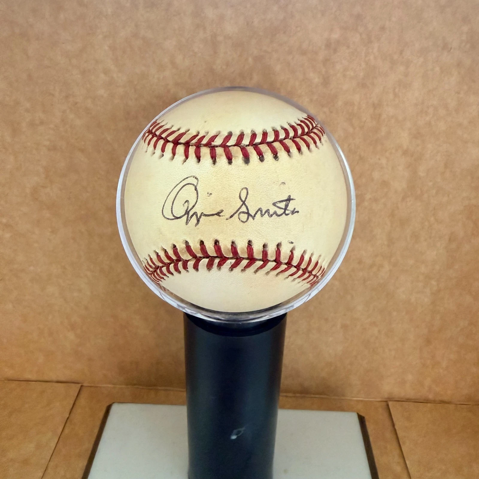 OZZIE SMITH CARDINALS SIGNED AUTO VINTAGE N.L. BASEBALL  JSA AUTH