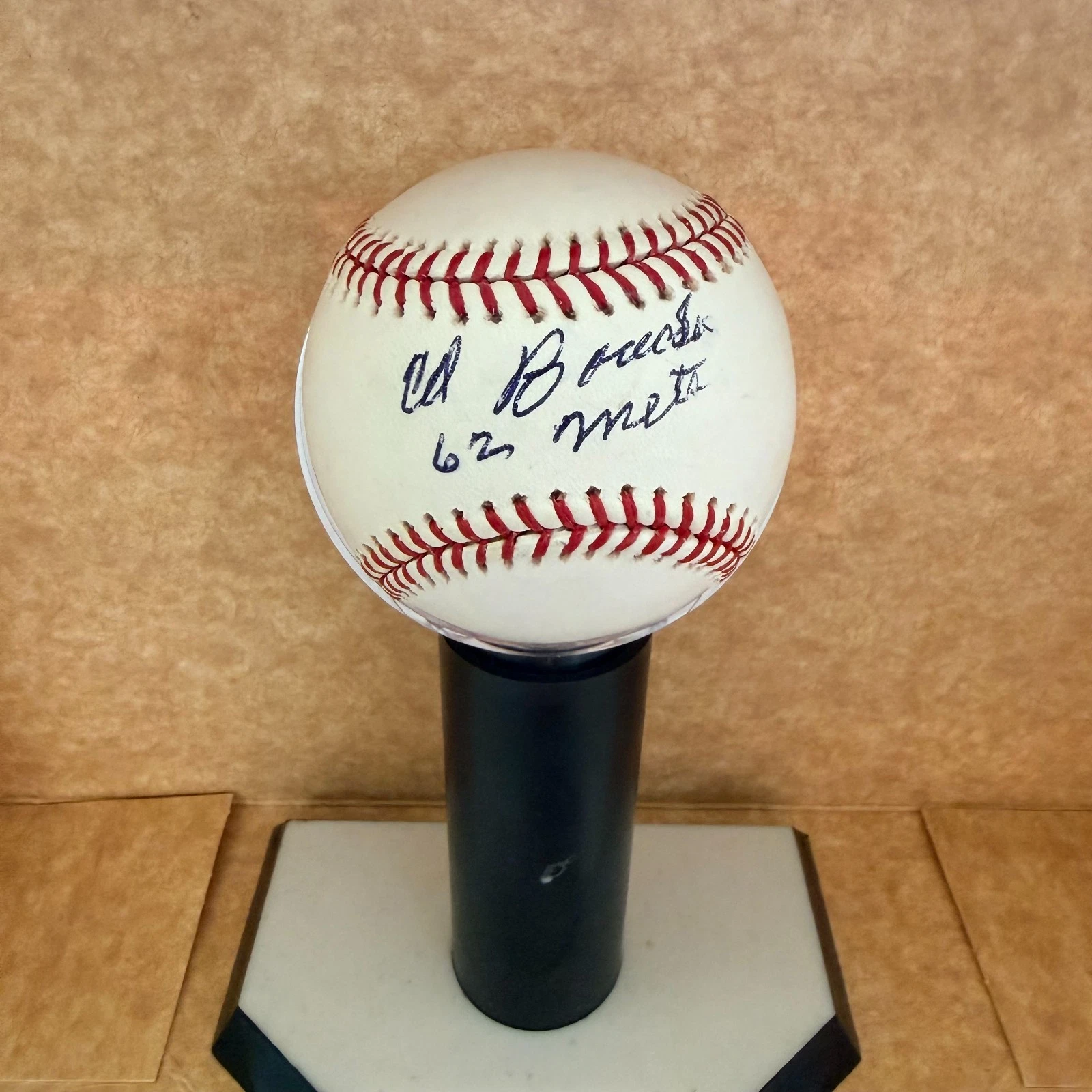 ED BOUCHEED 62 METS  SIGNED AUTOGRAPHED M.L. BASEBALL BECKETT AUTH