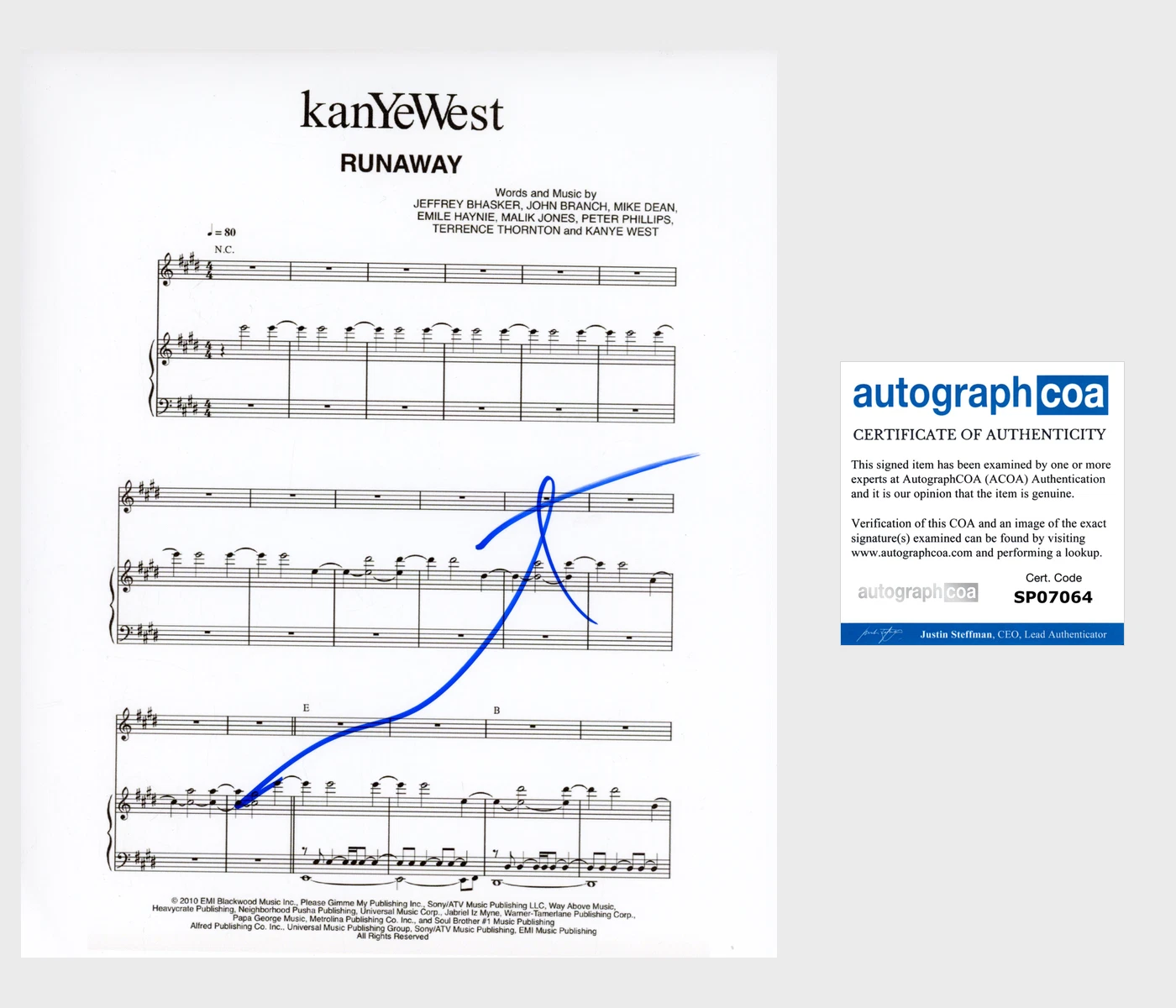 Kanye West Signed Autograph 