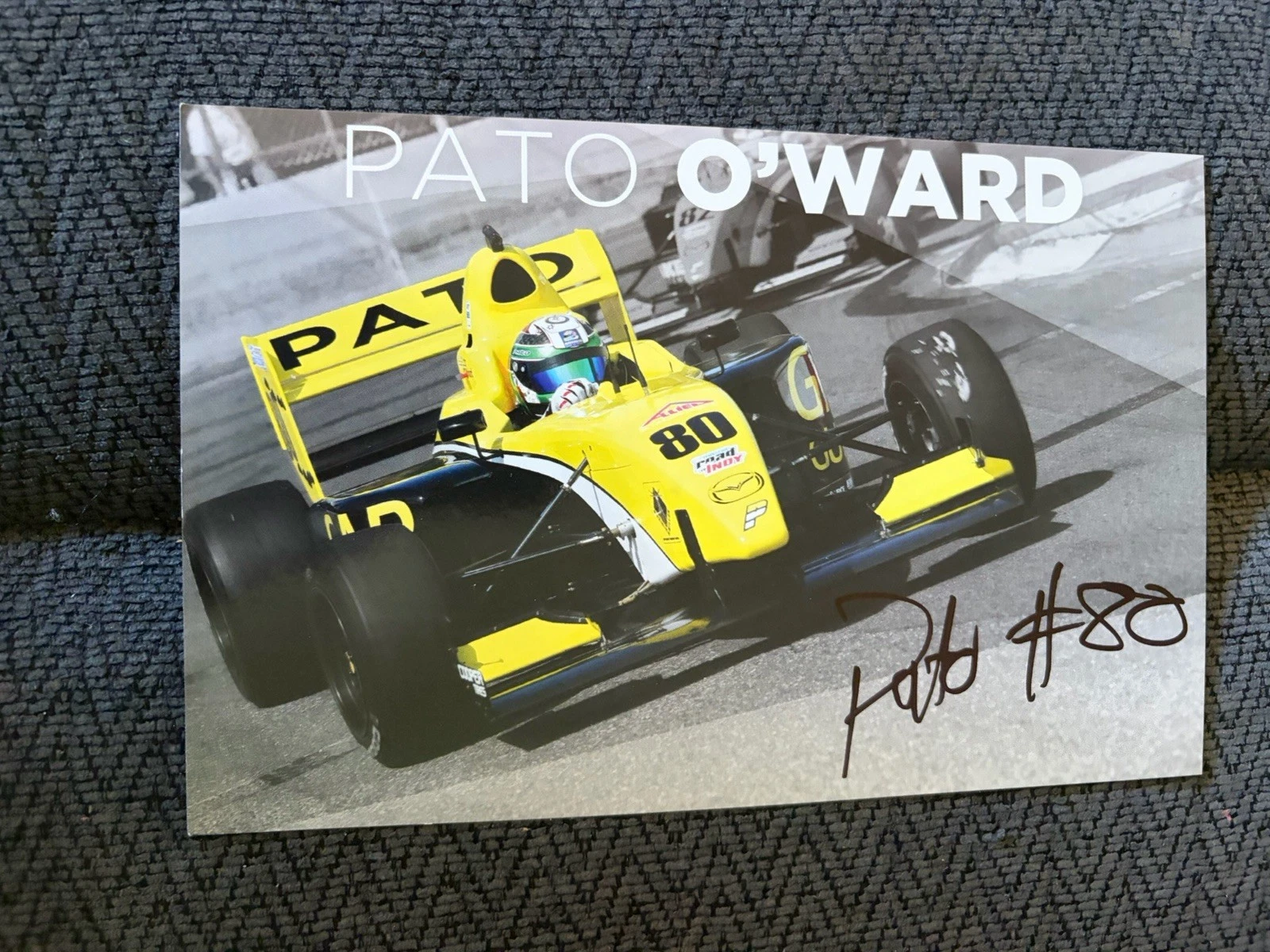 Pato O'Ward Indy 500 Signed Car Promo Card Indianapolis Patricio