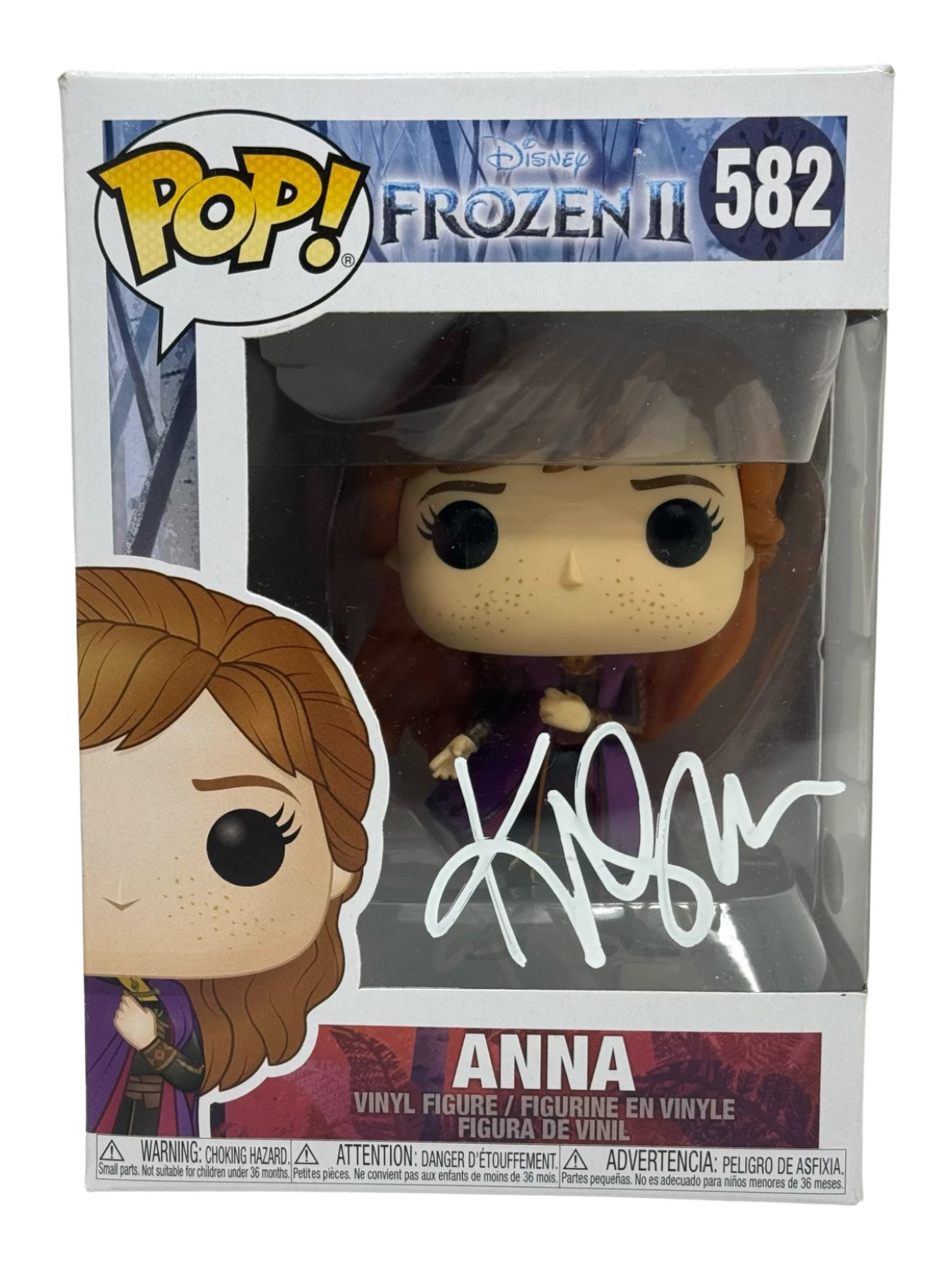 KRISTEN BELL SIGNED FROZEN II ANNA FUNKO POP #582 DISNEY AUTOGRAPH JSA COA COLLECTIBLE MEMORABILIA