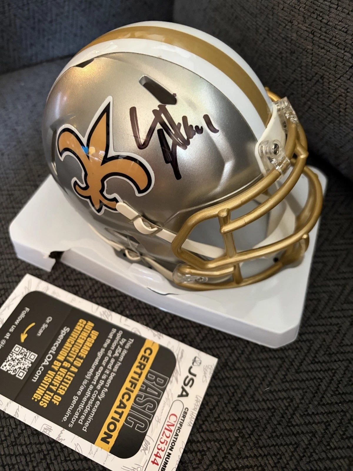 Cam Jordan Signed New Orleans Saints Mini Helmet JSA Authentication COA