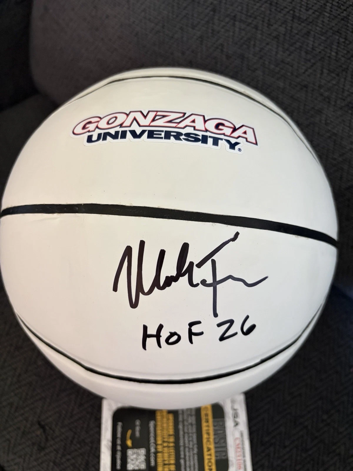 Coach Mark Few Signed NCAA Basketball JSA COA Authentication Gonzaga 2026 HOF