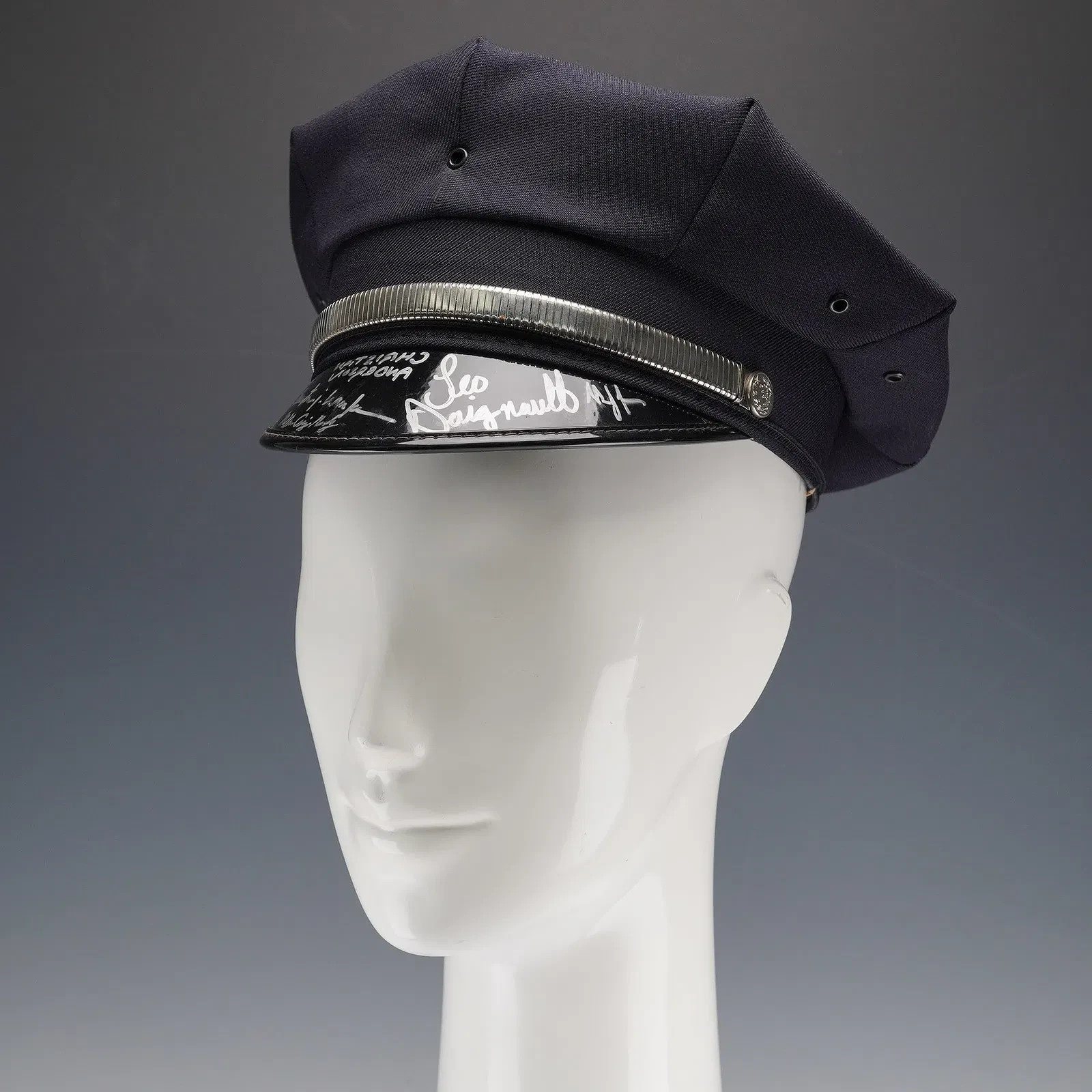Avenue Q Broadway Cast SIGNED Police Hat Christian Anderson Leo Daignault COA