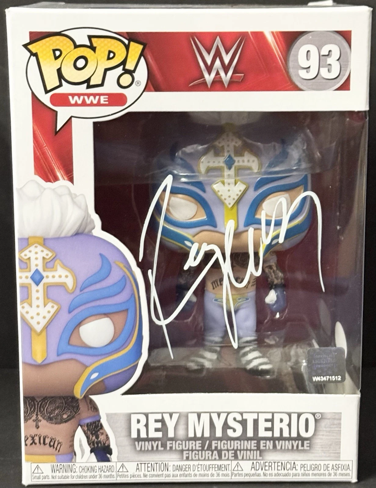 Rey Mysterio Signed Autographed Funko Pop Figure WWE 619 Superstar JSA Coa