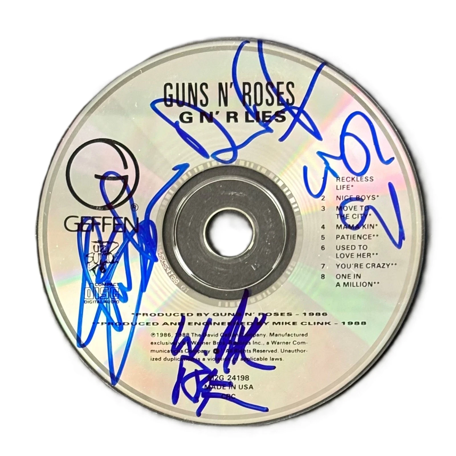 Guns N Roses Signed CD Axl Slash McKagan GNR Beckett BAS LOA