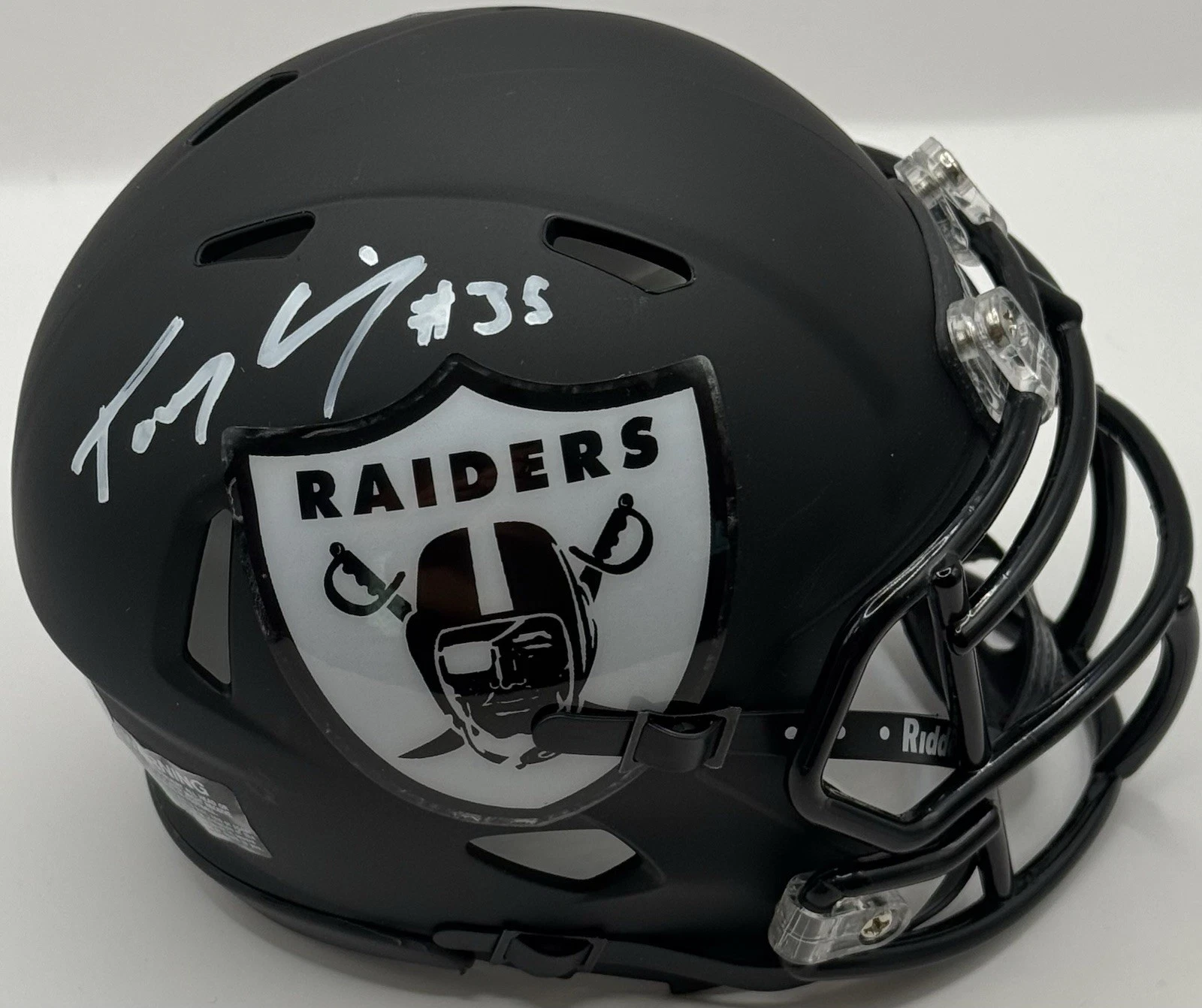 Tommy Eichenberg Signed Autographed Las Vegas Raiders Custom Mini Helmet PSA/DNA