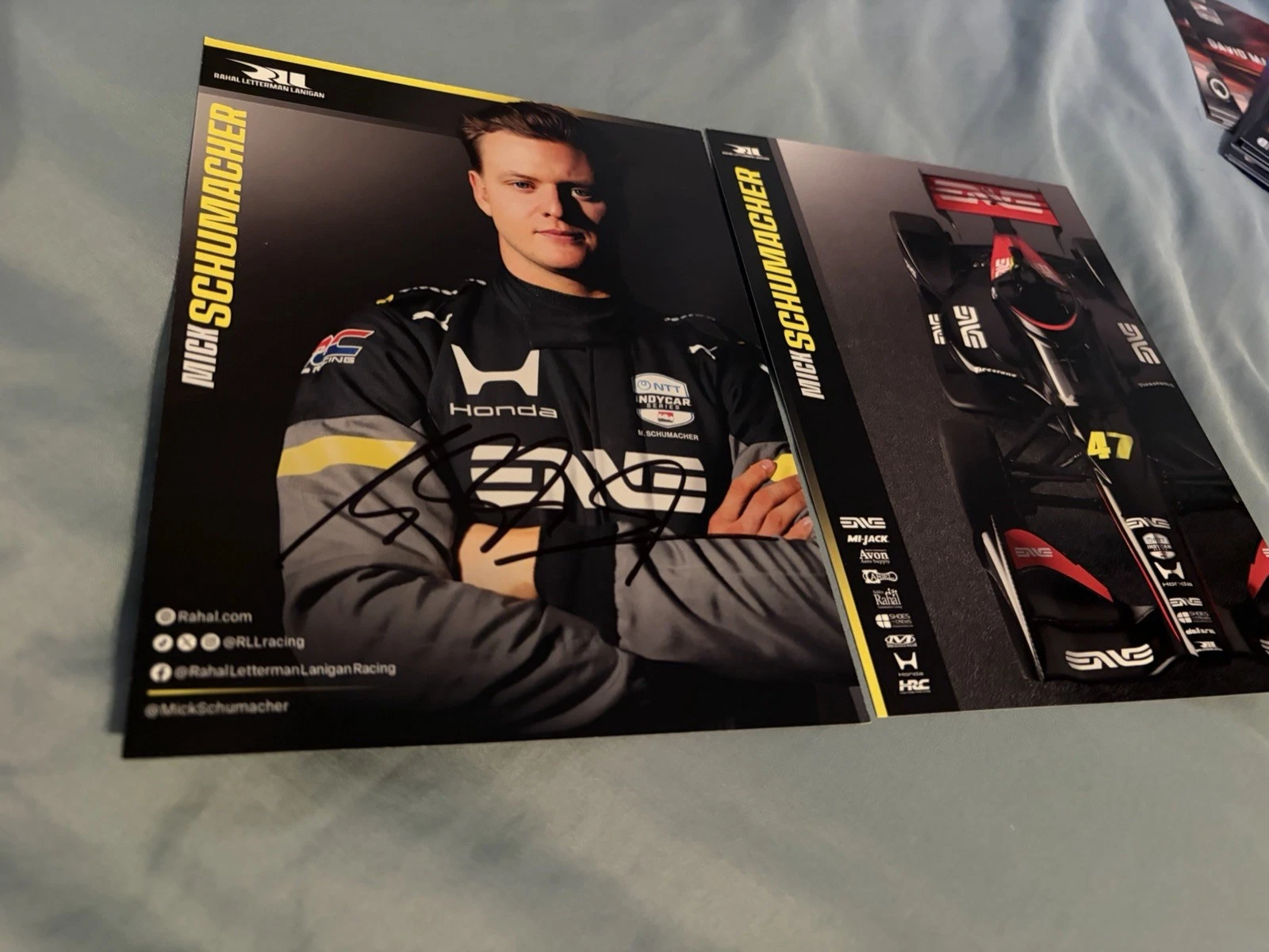 Mick Schumacher 2026 Indy 500 Signed Car Promo Hero Card Indianapolis
