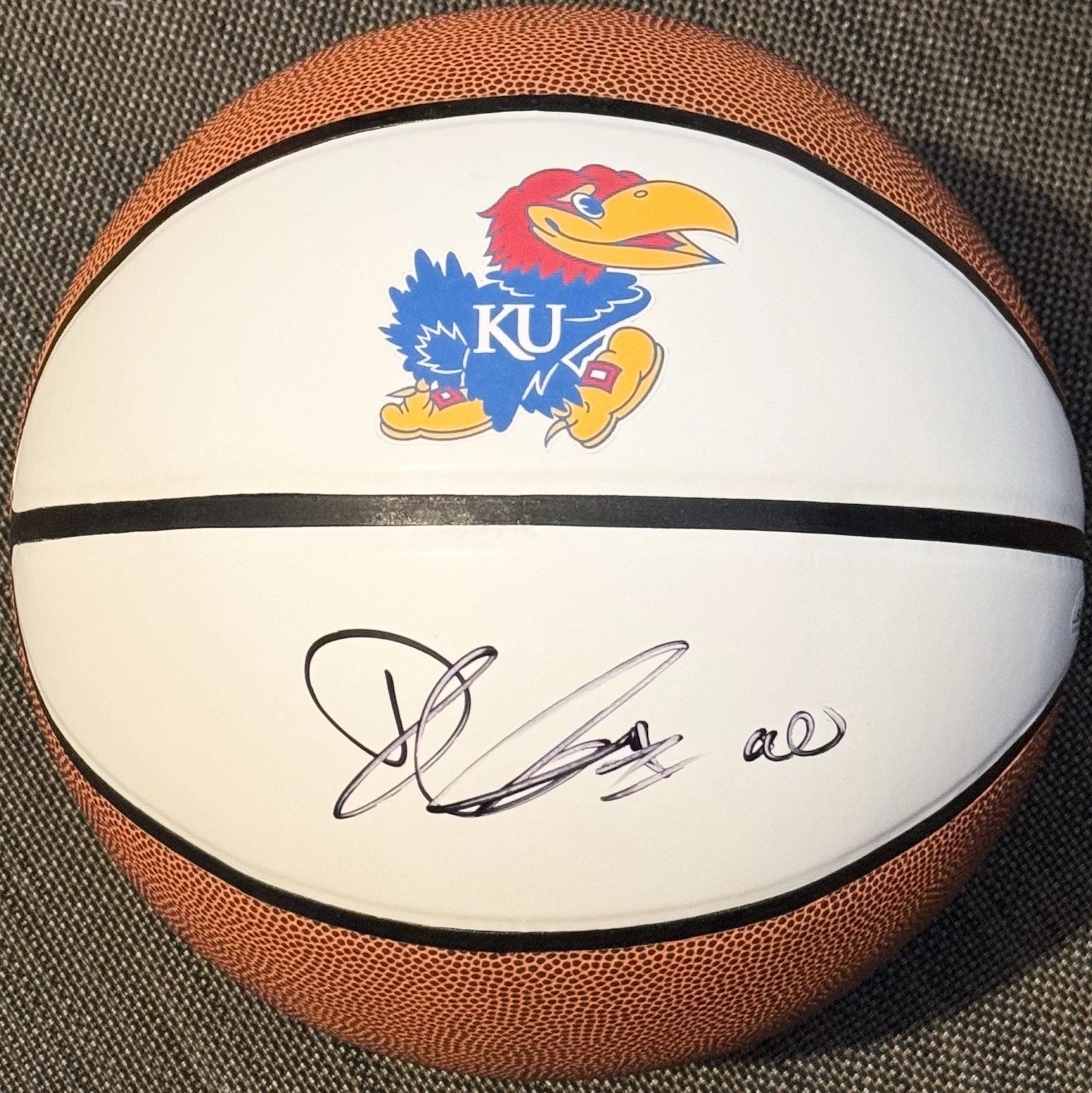 Drew Gooden Signed Autographed Kansas Jayhawks Logo Basketball JSA COA