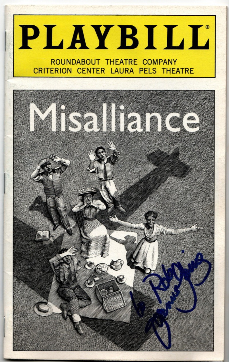 Joanna Going actress REAL hand SIGNED Misalliance July 1997 Playbill COA