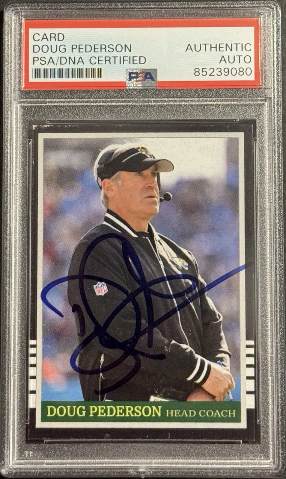 Doug Pederson Signed Autographed Jacksonville Jaguars Custom Card PSA/DNA Slab
