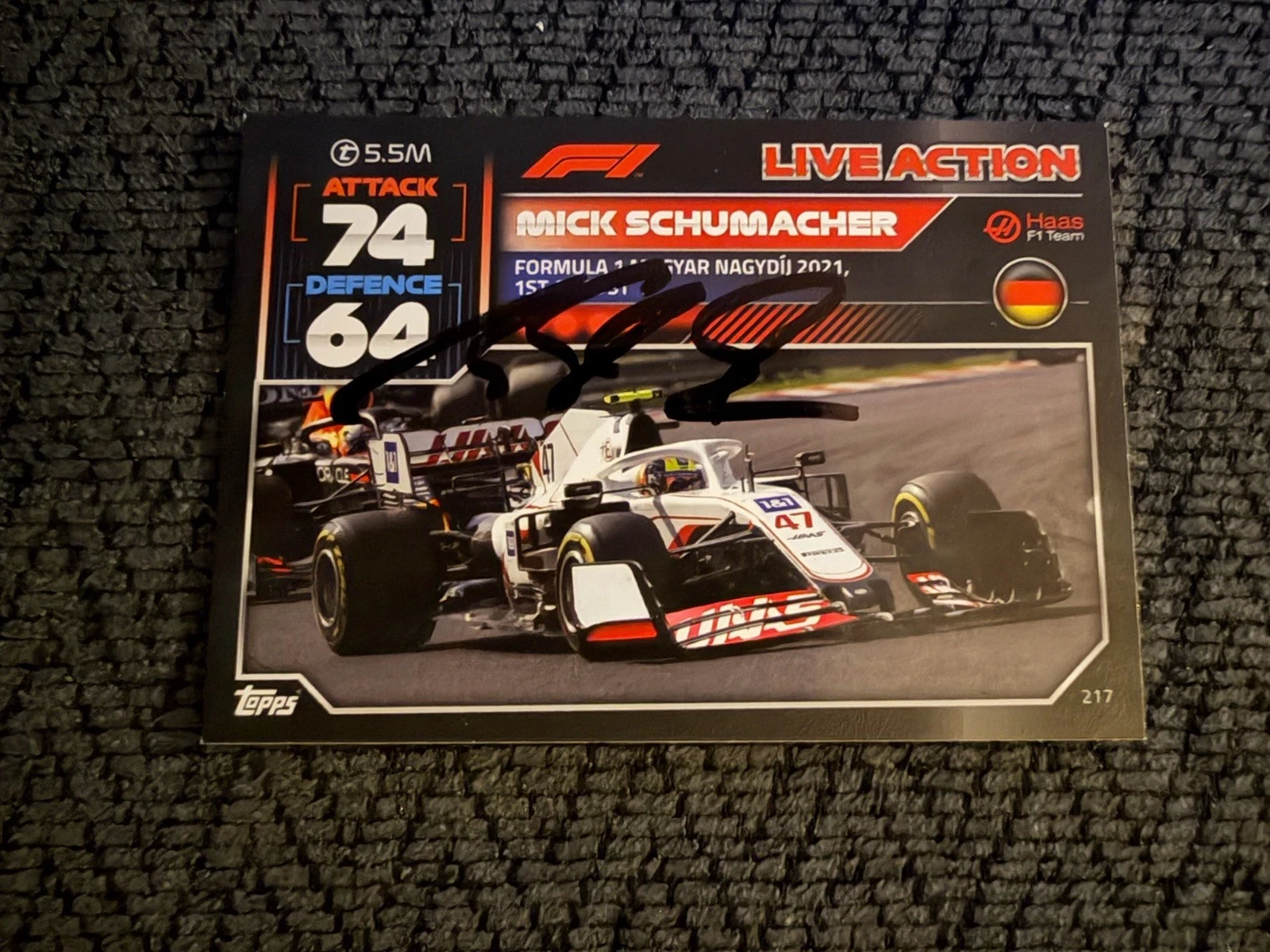 Formula 1 Indy Car Trading Card Indianapolis 500 Signed Mick Schumacher