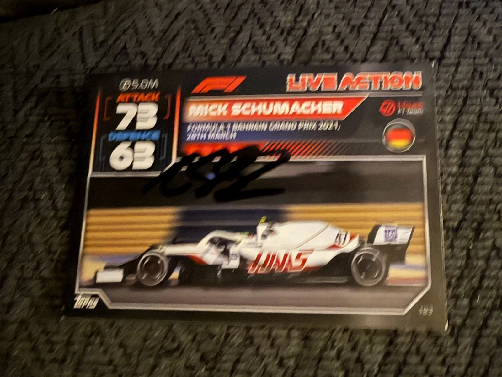 Formula 1 Indy Car Trading Card Indianapolis 500 Signed Mick Schumacher