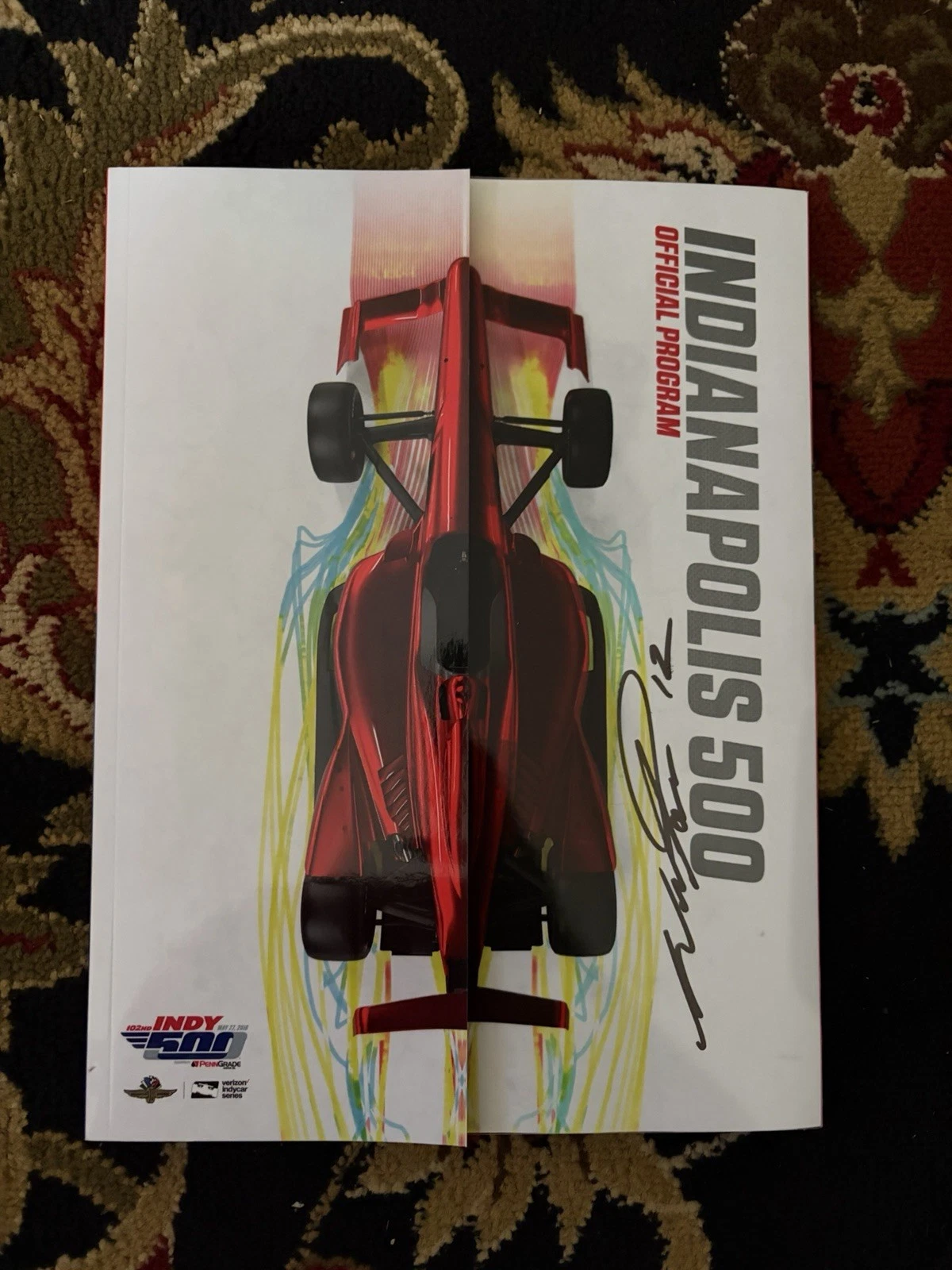 2018 Indianapolis 500 Program Signed By Winner Will Power Autographed Indy Car
