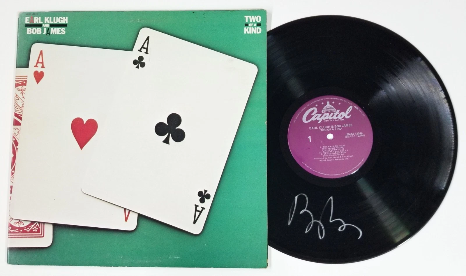 Bob James REAL hand SIGNED Earl Klugh Two of a Kind Vinyl Record COA Autographed