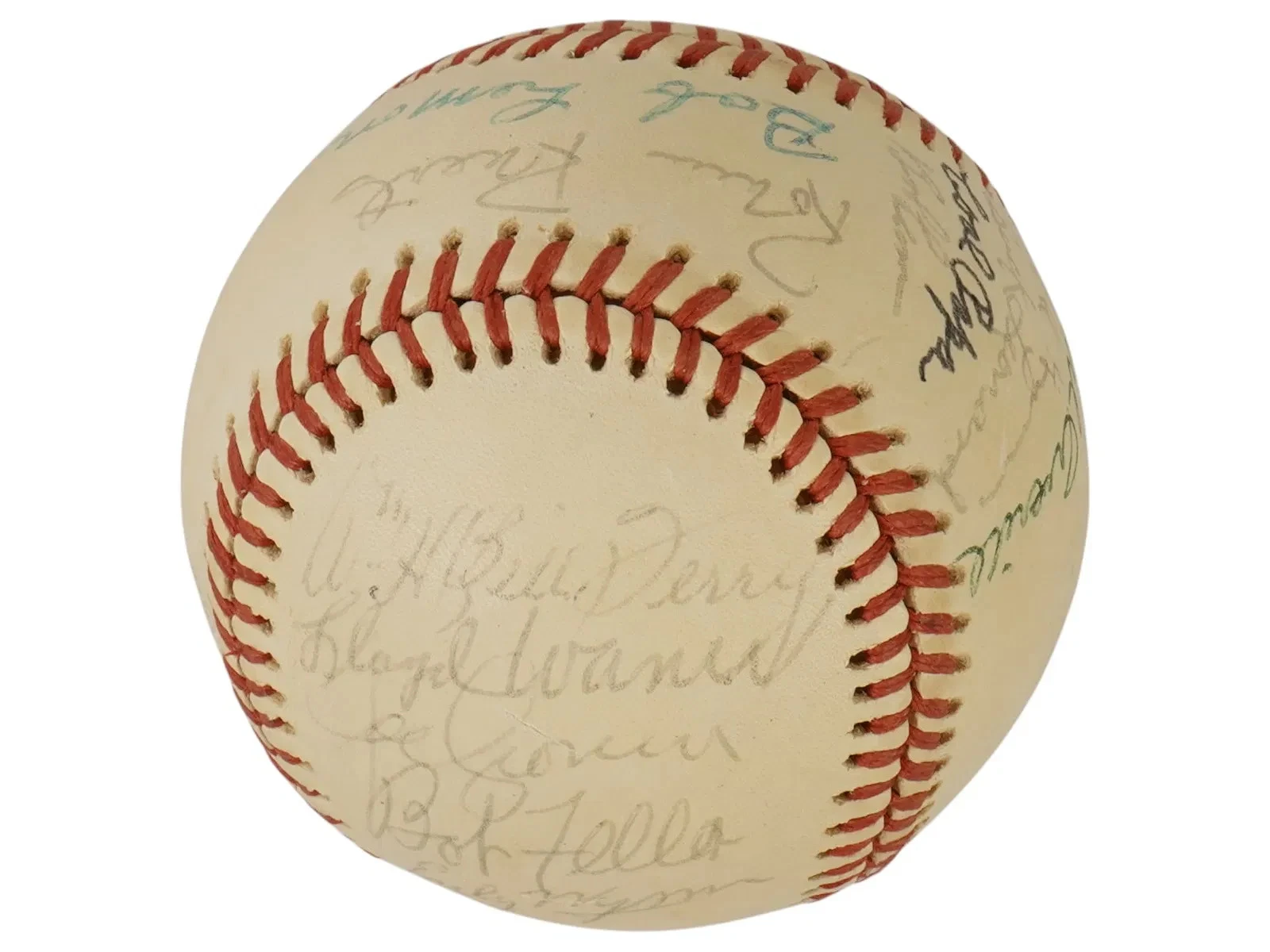 Hall of Fame hand SIGNED Spalding Baseball x 18 JSA LOA Waner Bill Terry Kelly +