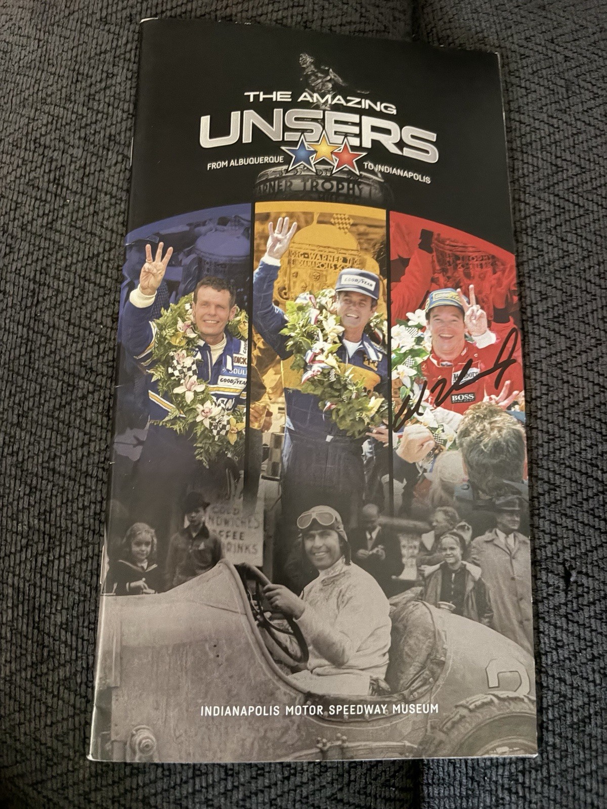 The Amazing Unsers Indianapolis IMS Indy 500 2018 Booklet Al Unser Jr Signed