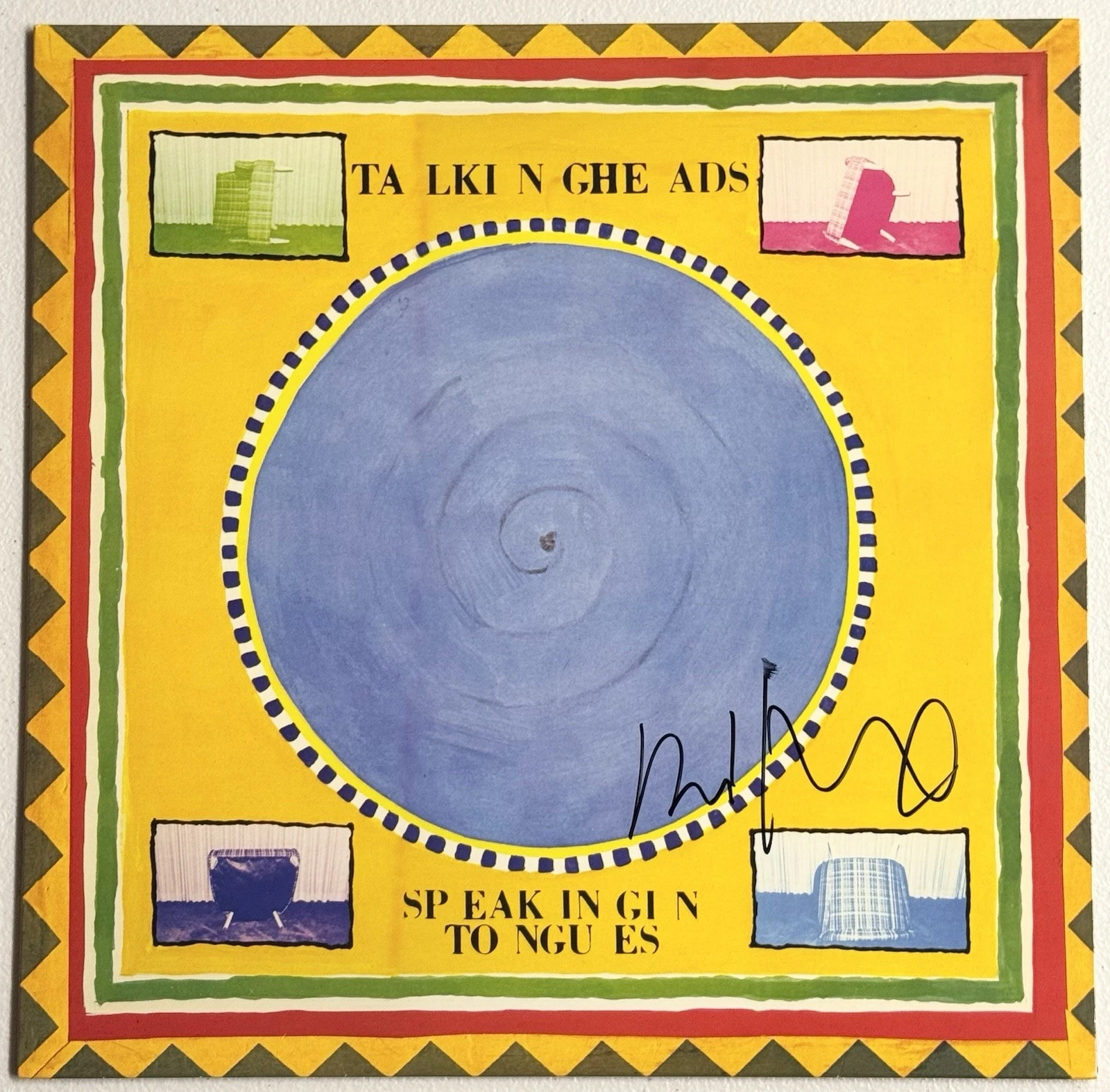 David Byrne Signed Autographed Talking Heads Speaking In Tongues Vinyl PSA/DNA