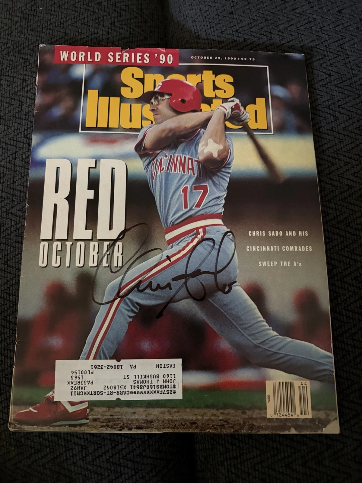 Chris Sabo Signed Sports Illustrated Magazine Cover Torn See Pics