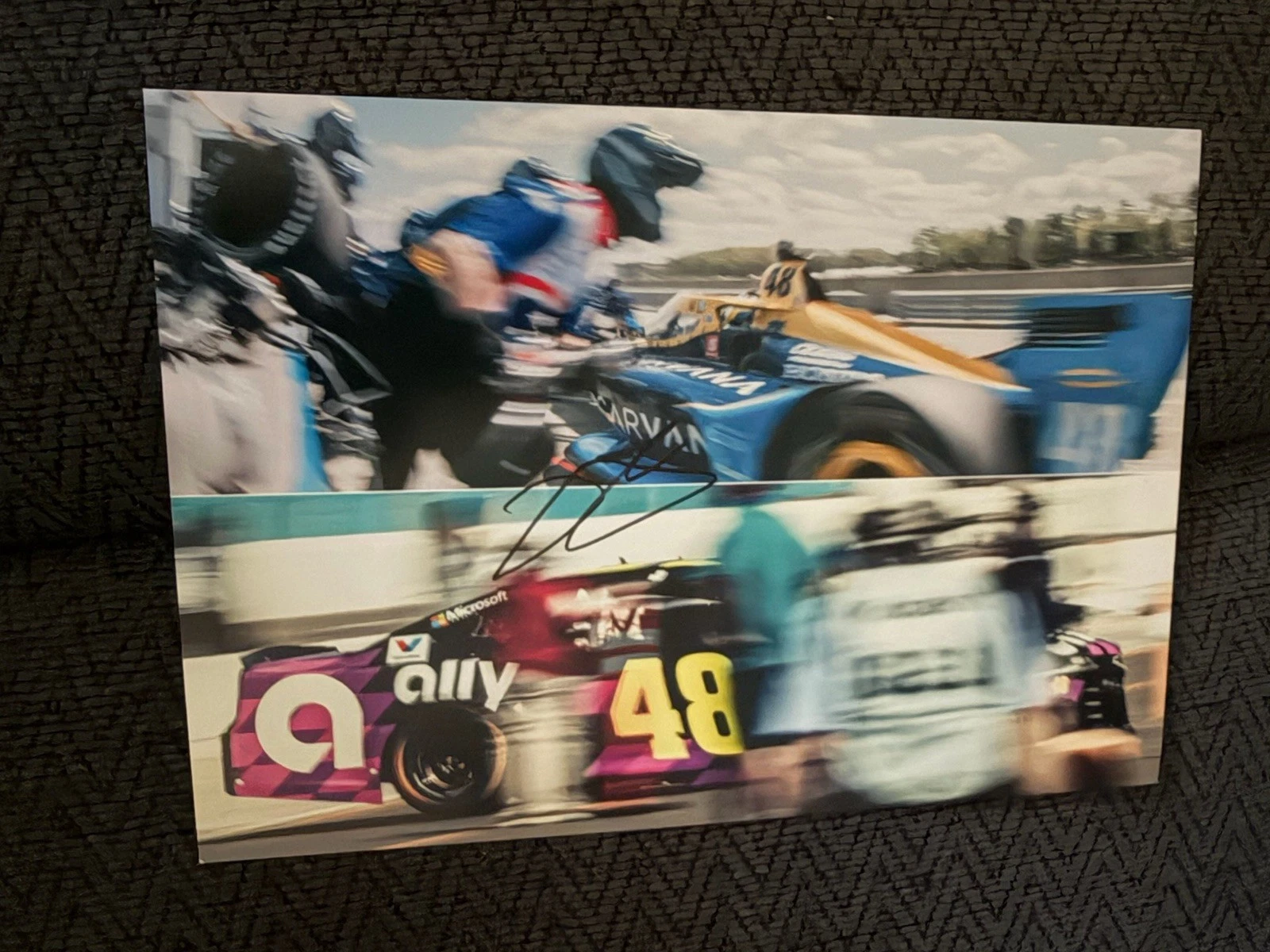Jimmie Johnson Indianapolis Indy 500 Signed Car Promo Card Autographed Farewell