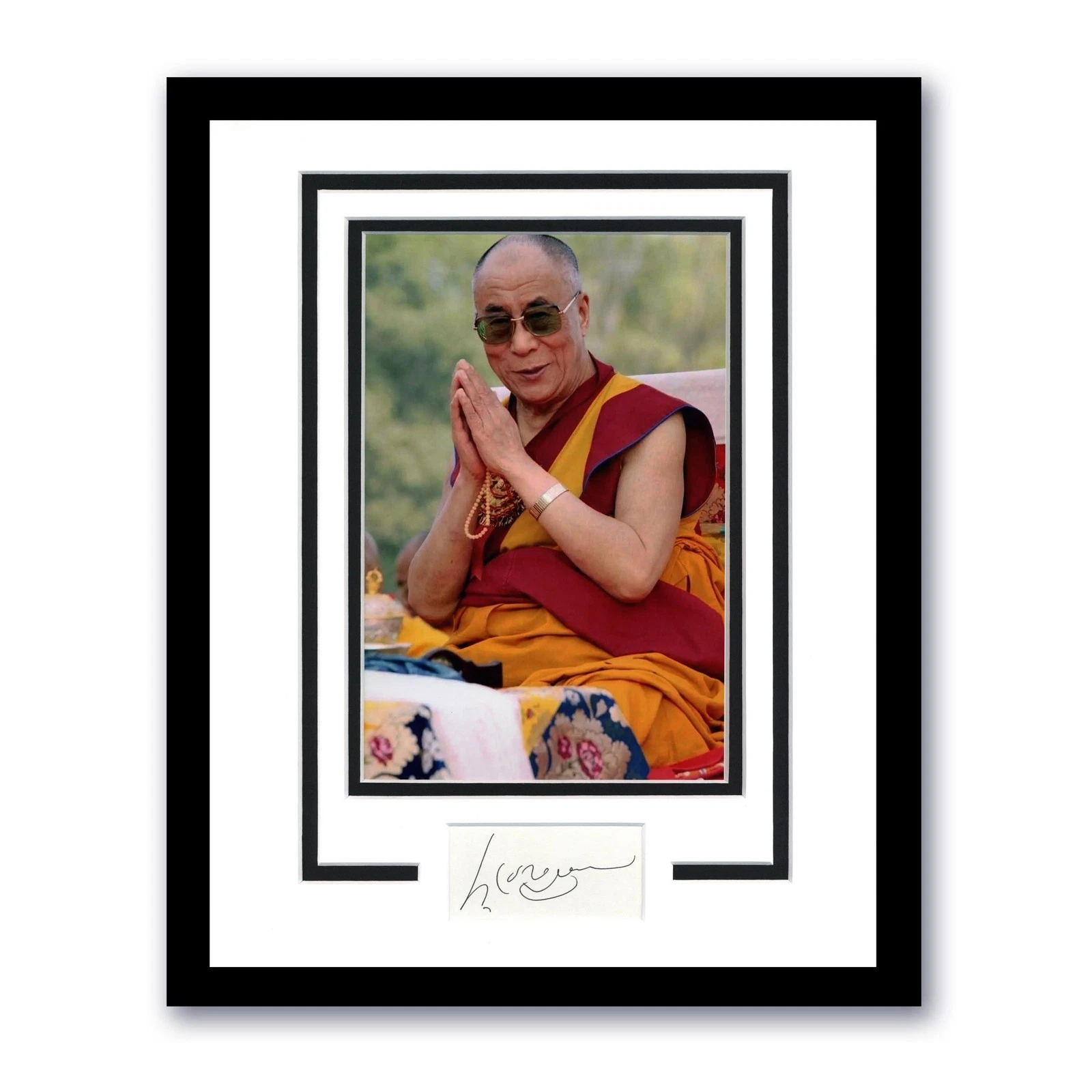 Dalai Lama AUTOGRAPH Signed Tibet His Holiness Photo Framed 11x14 Display ACOA