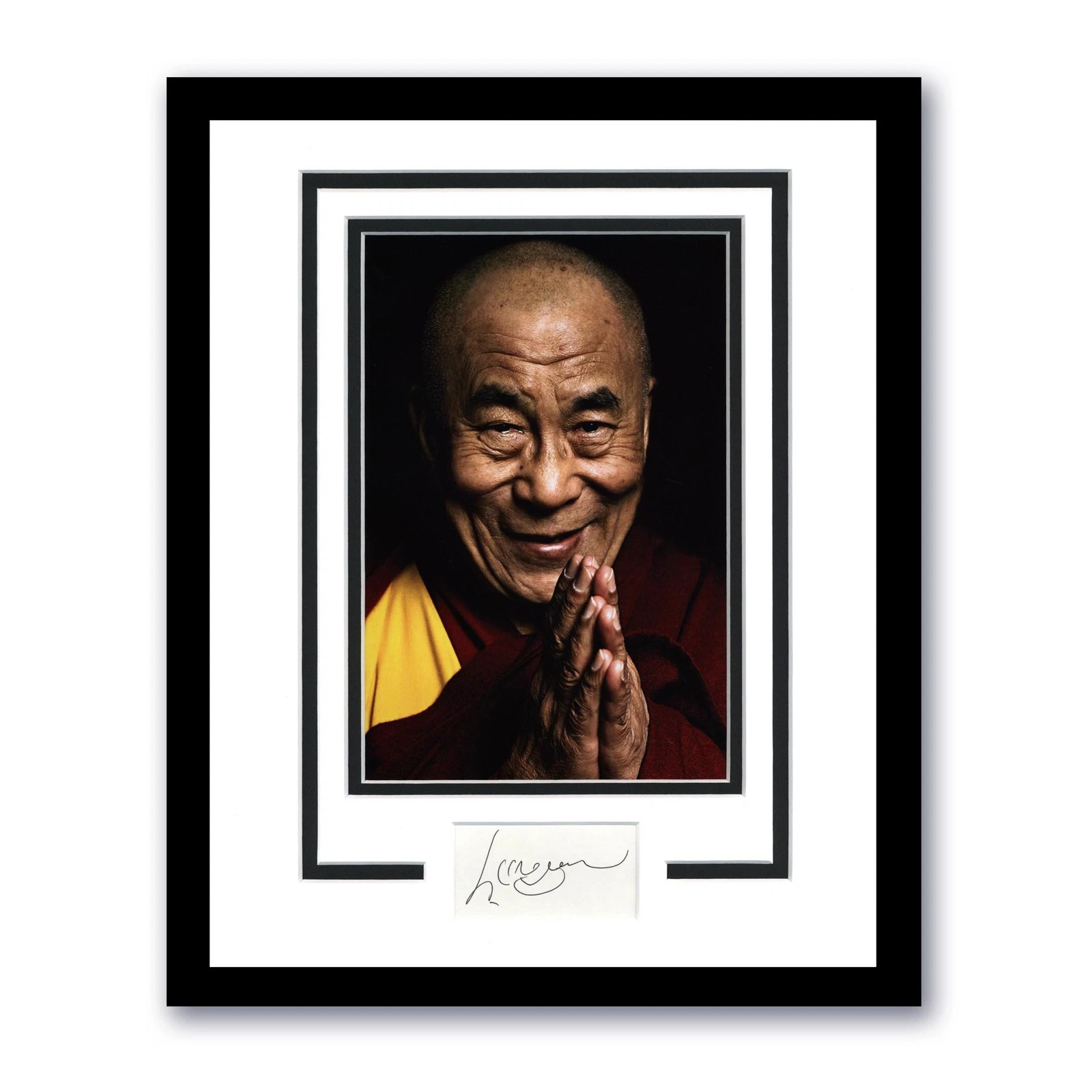 Dalai Lama AUTOGRAPH Signed Tibet His Holiness Photo Framed 11x14 Display B ACOA