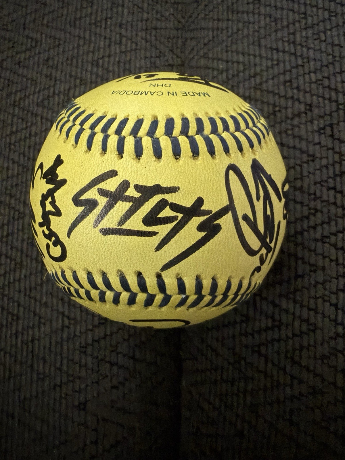13 2026 Savannah Bananas Team Signed Official Banana Baseball Stilts RAC