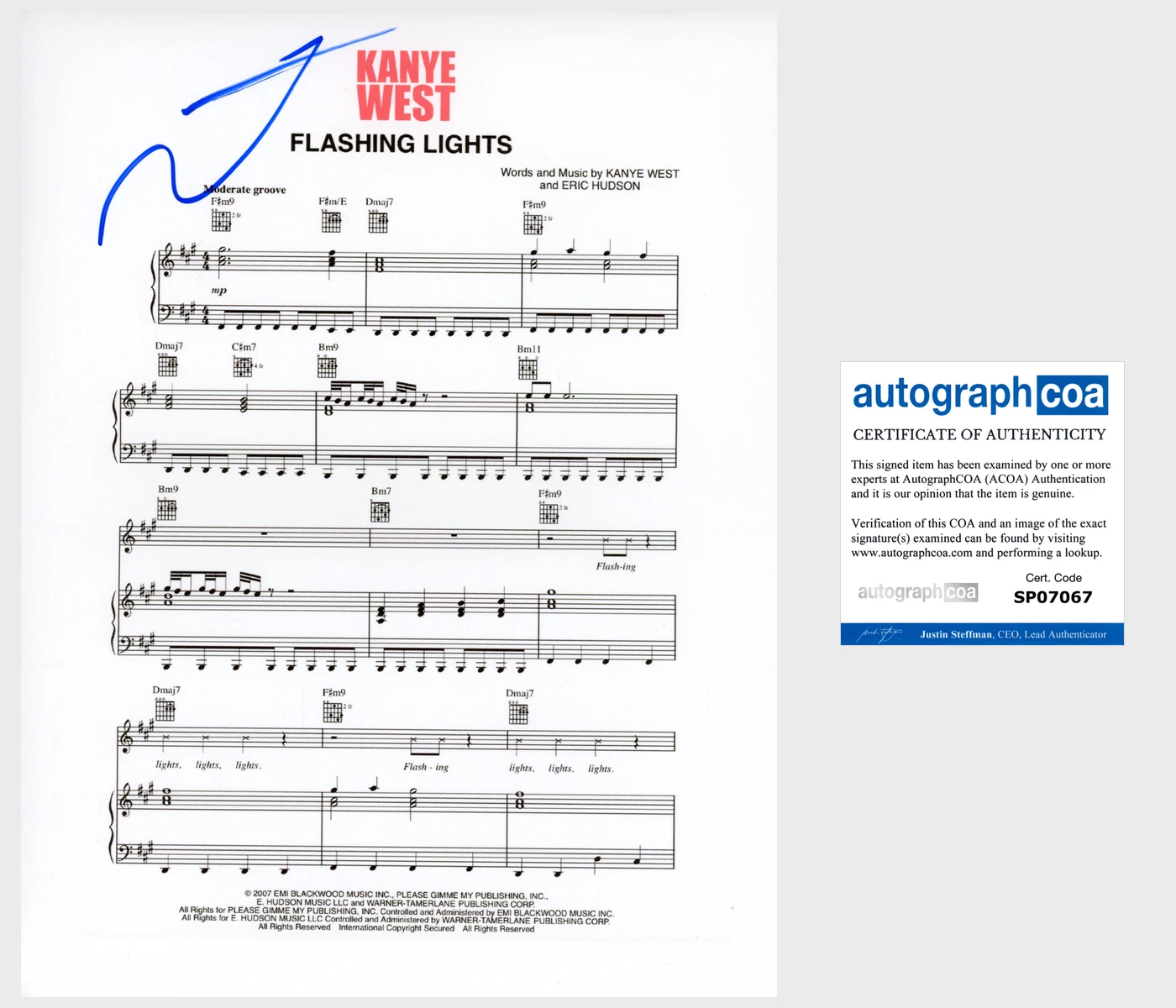 Kanye West Signed Autograph 
