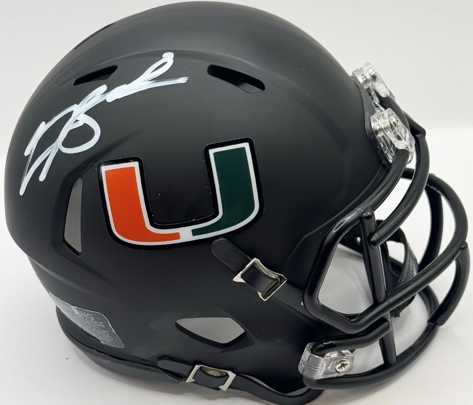 Carson Beck Signed Autographed Miami Hurricanes Mini Helmet PSA/DNA COA