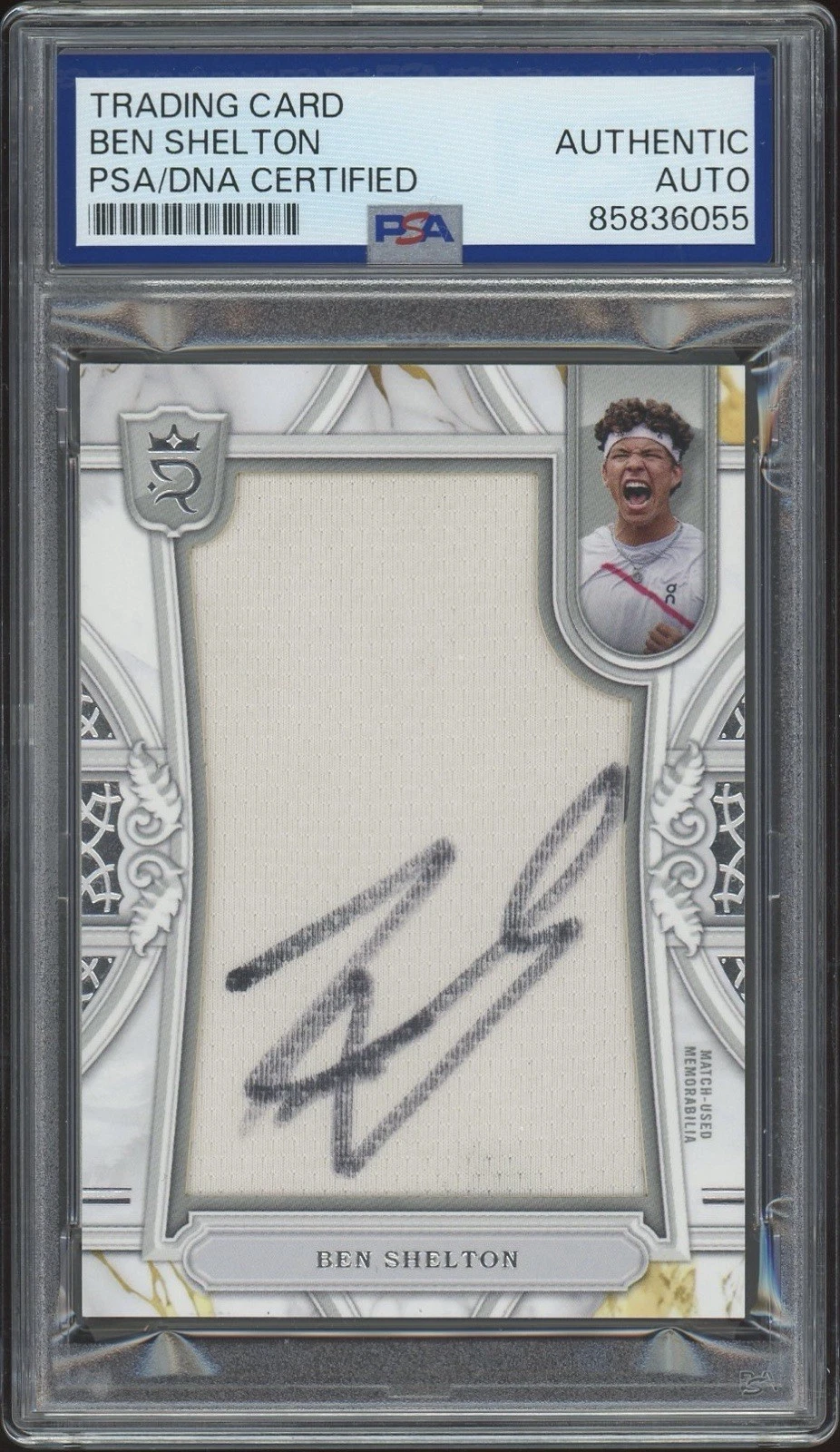 2024 Topps Royalty Tennis Ben Shelton Signed Rookie Jewels Relic /75 PSA AUTO RC