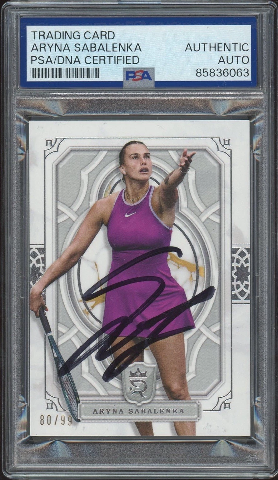 2024 Topps Royalty #45 Aryna Sabalenka Signed Tennis Card /99 PSA/DNA AUTO