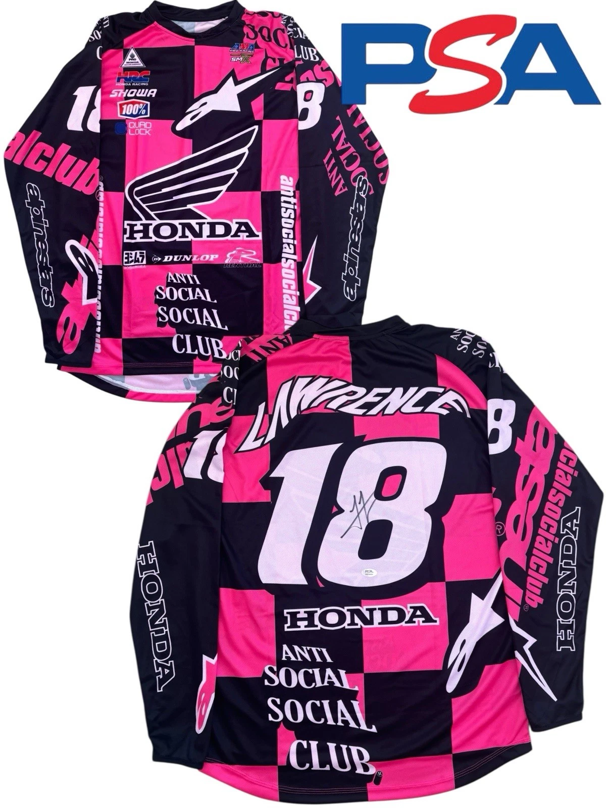 Jett Lawrence Signed Honda HRC Racing #18 AMA Supercross Jersey PSA/DNA AUTO SMX