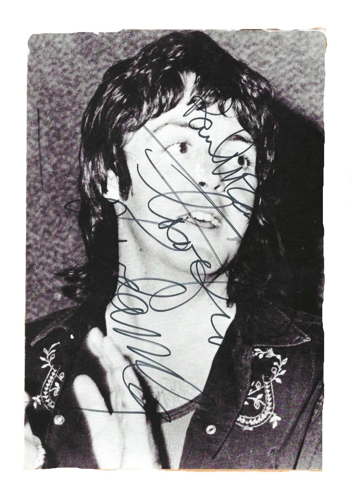 Paul McCartney Linda McCartney Signed 4x6 Wings Photo JSA LOA