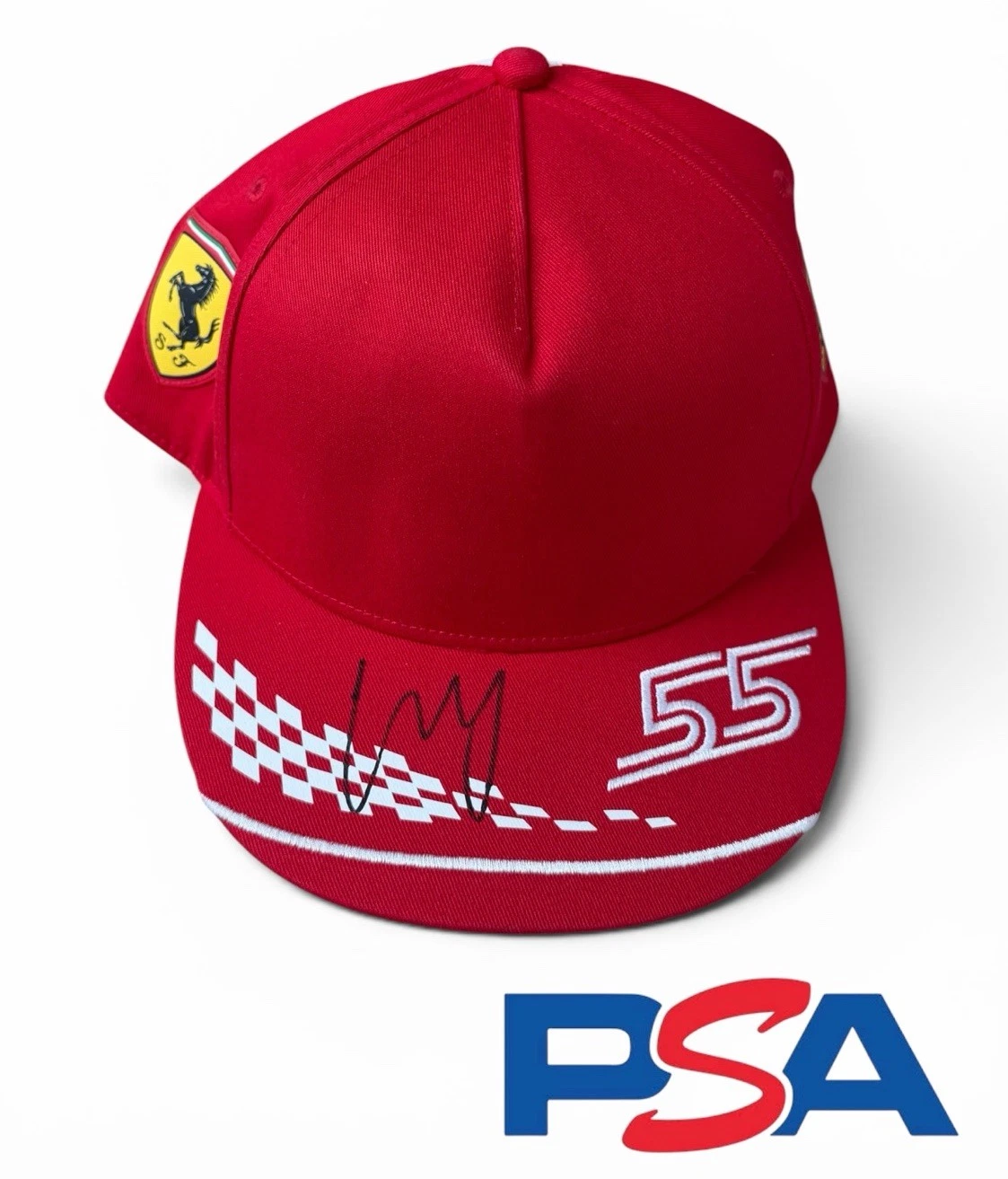 Carlos Sainz Signed F1 Scuderia Ferrari #55 Hat Cap PSA/DNA AUTO Formula One