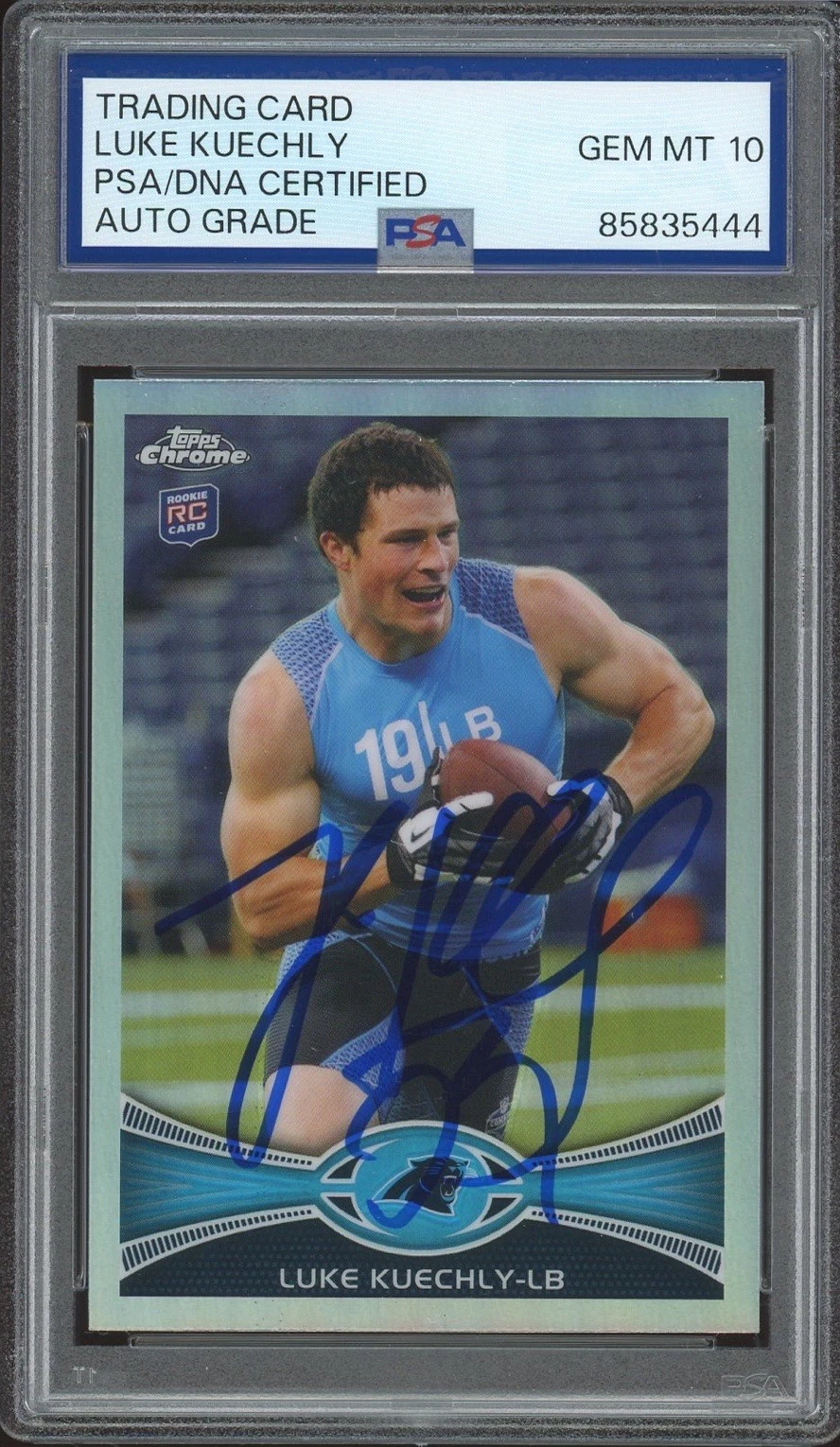 2012 Topps Chrome #45 Luke Kuechly Signed Rookie Refractor PSA/DNA AUTO 10 RC