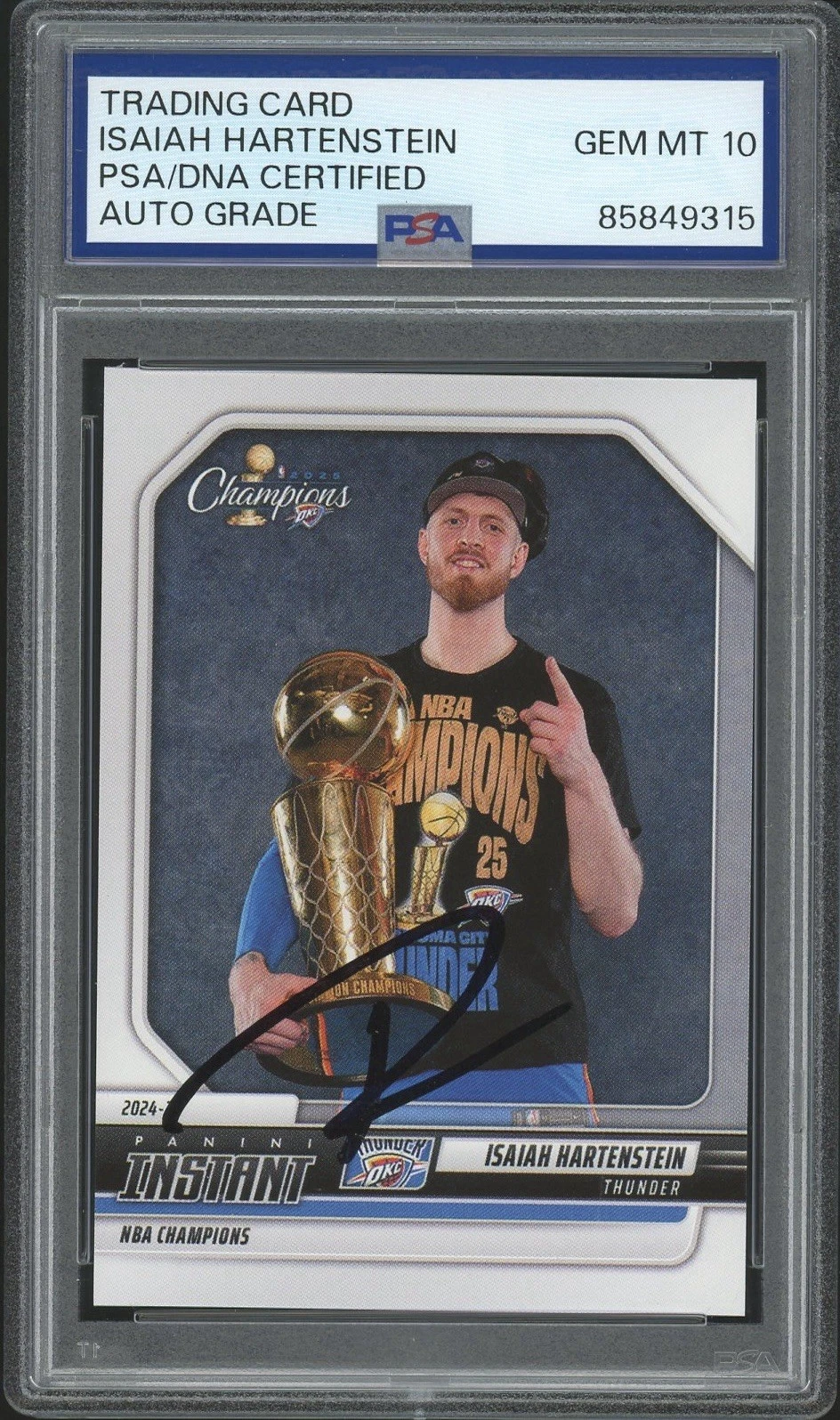 2024-25 Panini Instant #9 Isaiah Hartenstein Signed NBA CHAMPIONS PSA 10 AUTO