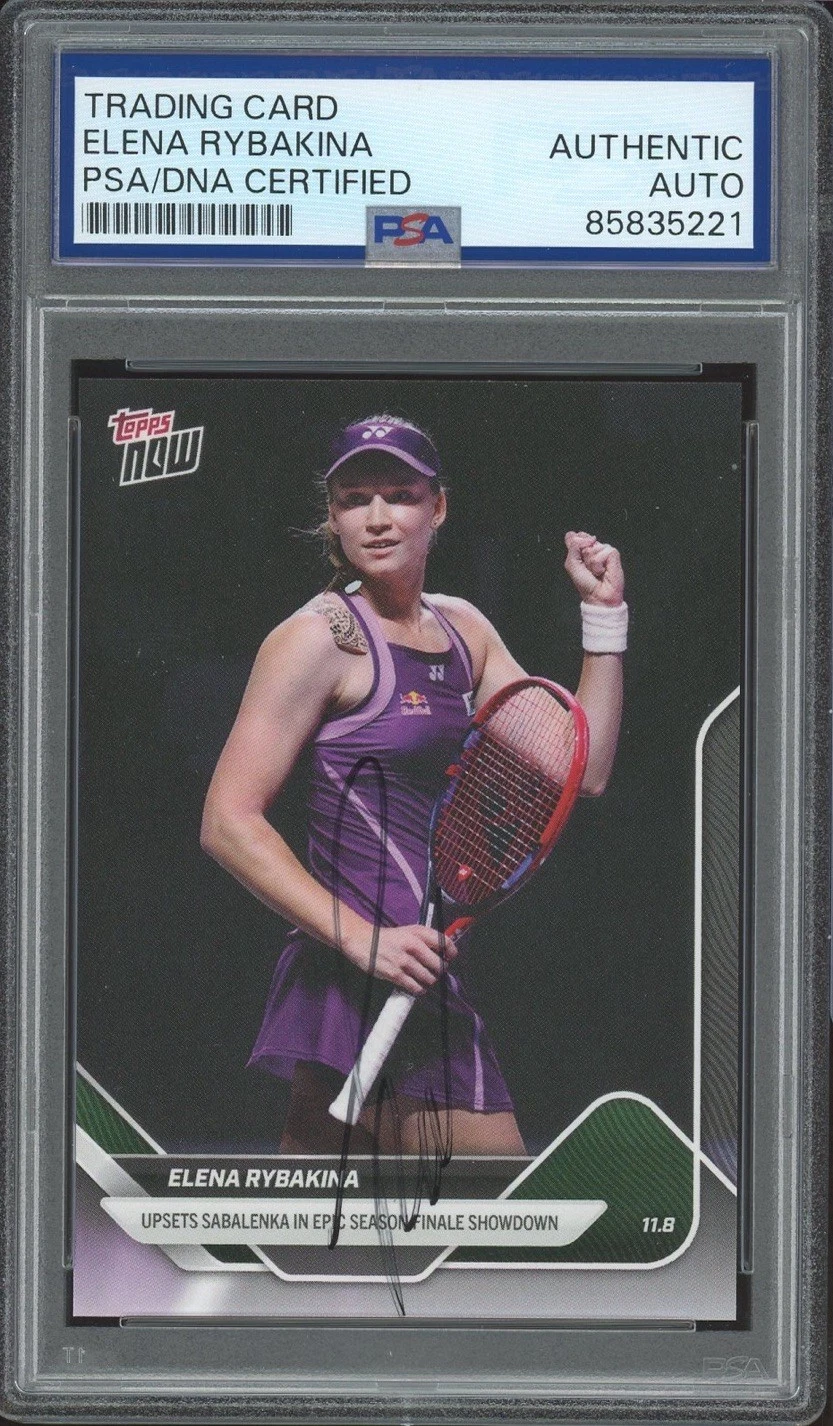 2026 Topps Now Tennis #TN-ER Elena Rybakina Signed WTA FINALS Card PSA/DNA AUTO