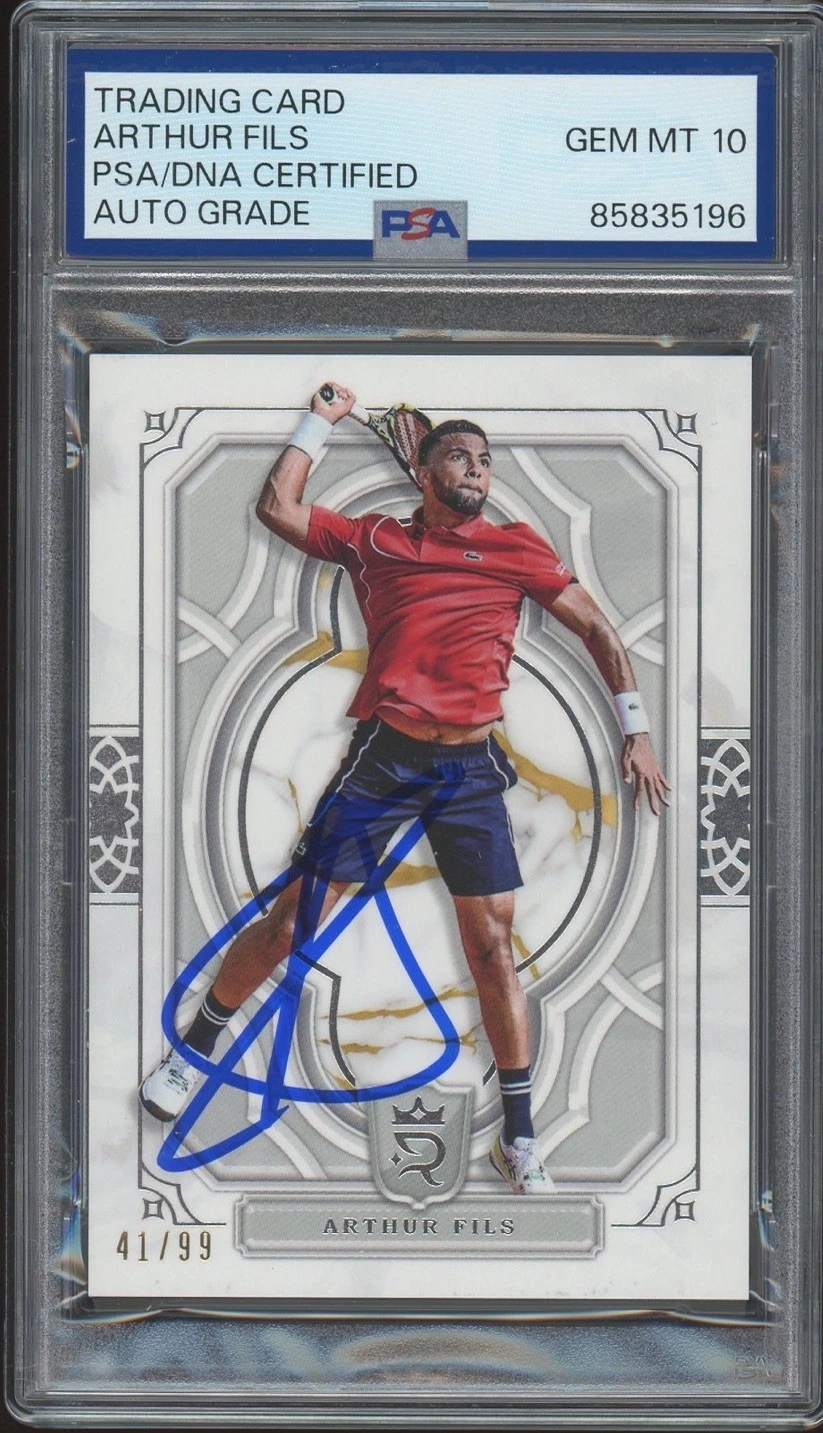 2024 Topps Royalty #74 Arthur Fils Signed Tennis Card /99 PSA/DNA AUTO 10 ATP